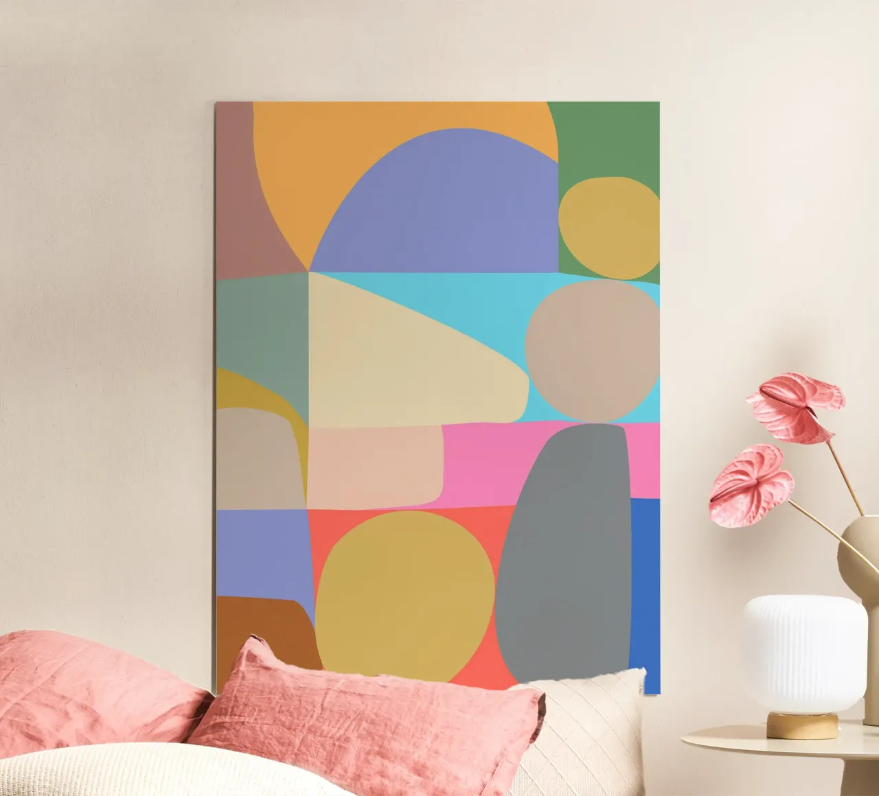Composizione colorata di forme geometriche astratte carta hahnemühle da Courtney