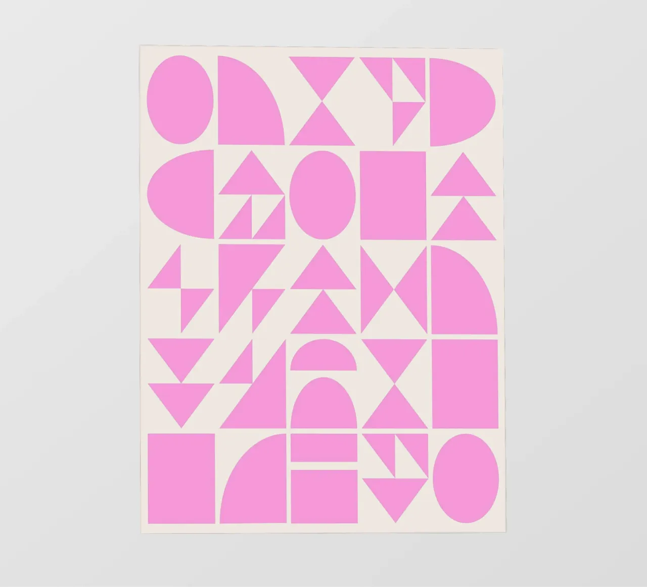 Forme geometriche di metà secolo in rosa telo in pvc da Courtney