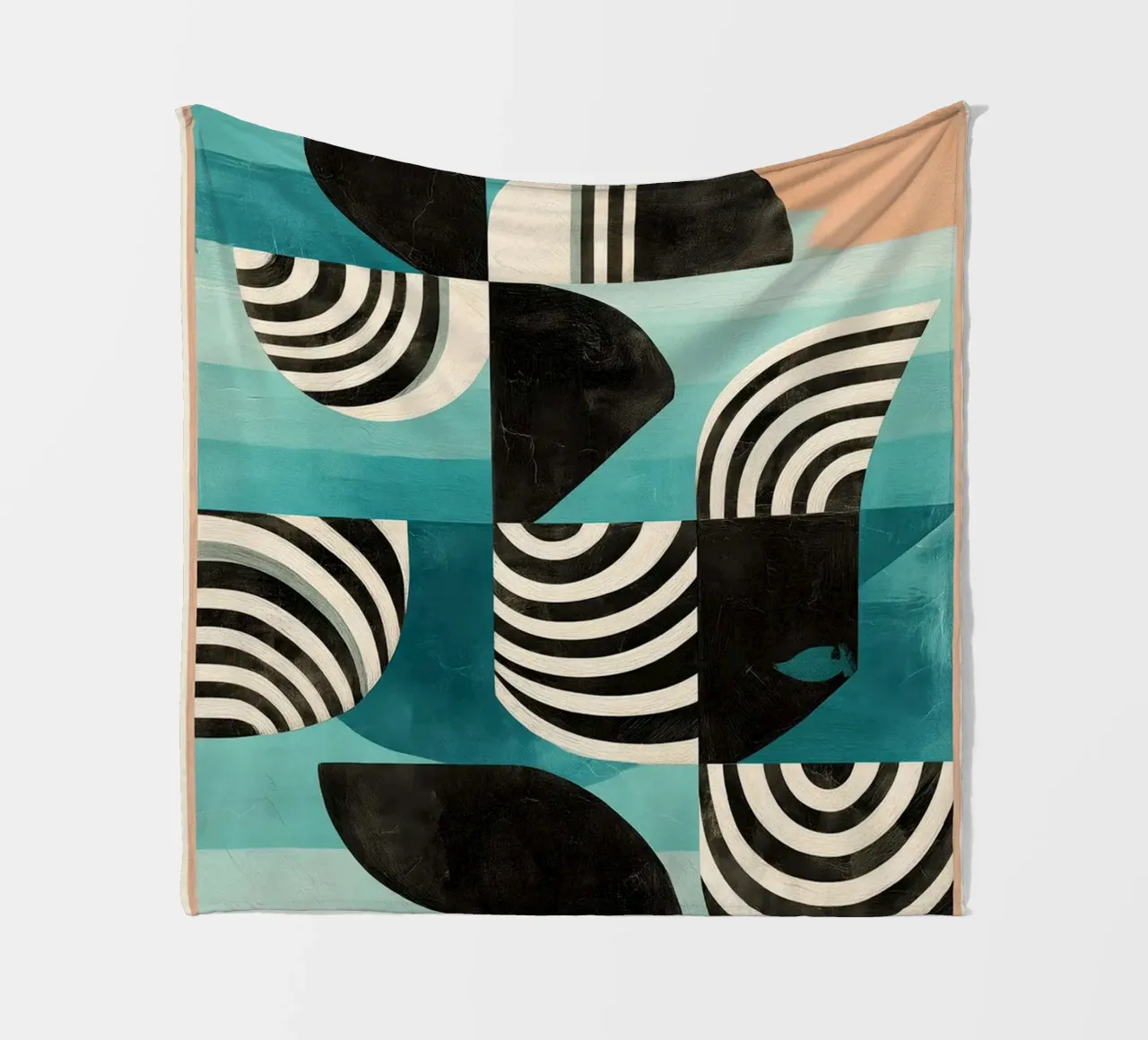 Forme geometriche retrò II coperta in pile da Courtney