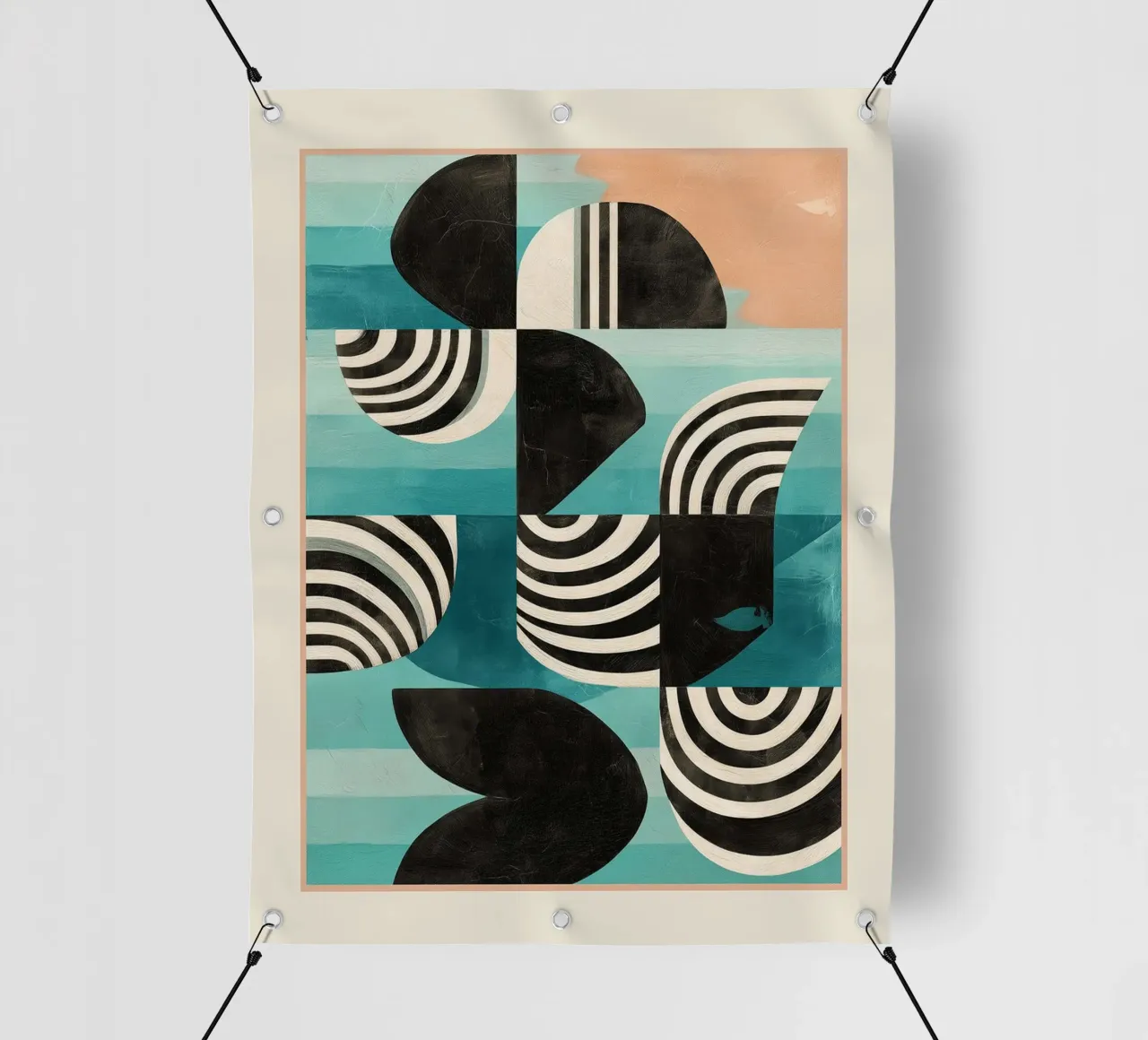 Forme geometriche retrò II telo in pvc da Courtney