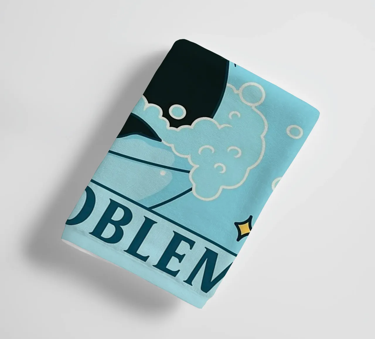 more cosmo less problemo funny cat drawing towel by dahlianz