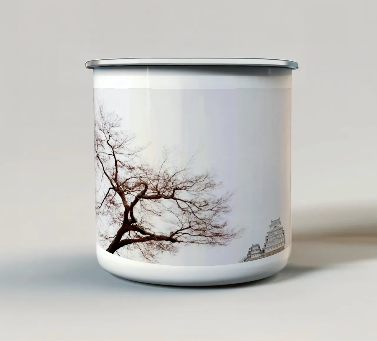 Castello di Himeji Giappone tazza in smalto da Simon Koy