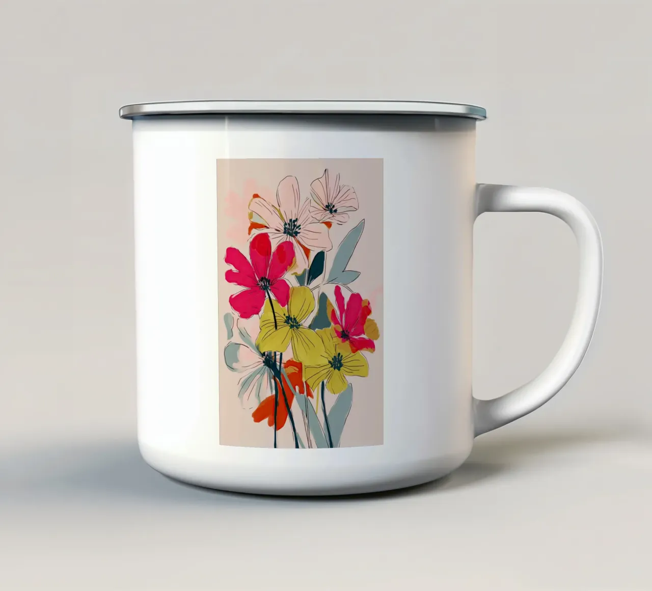 Warm Petals on a Gentle Day tazza in smalto da Amelie Rose
