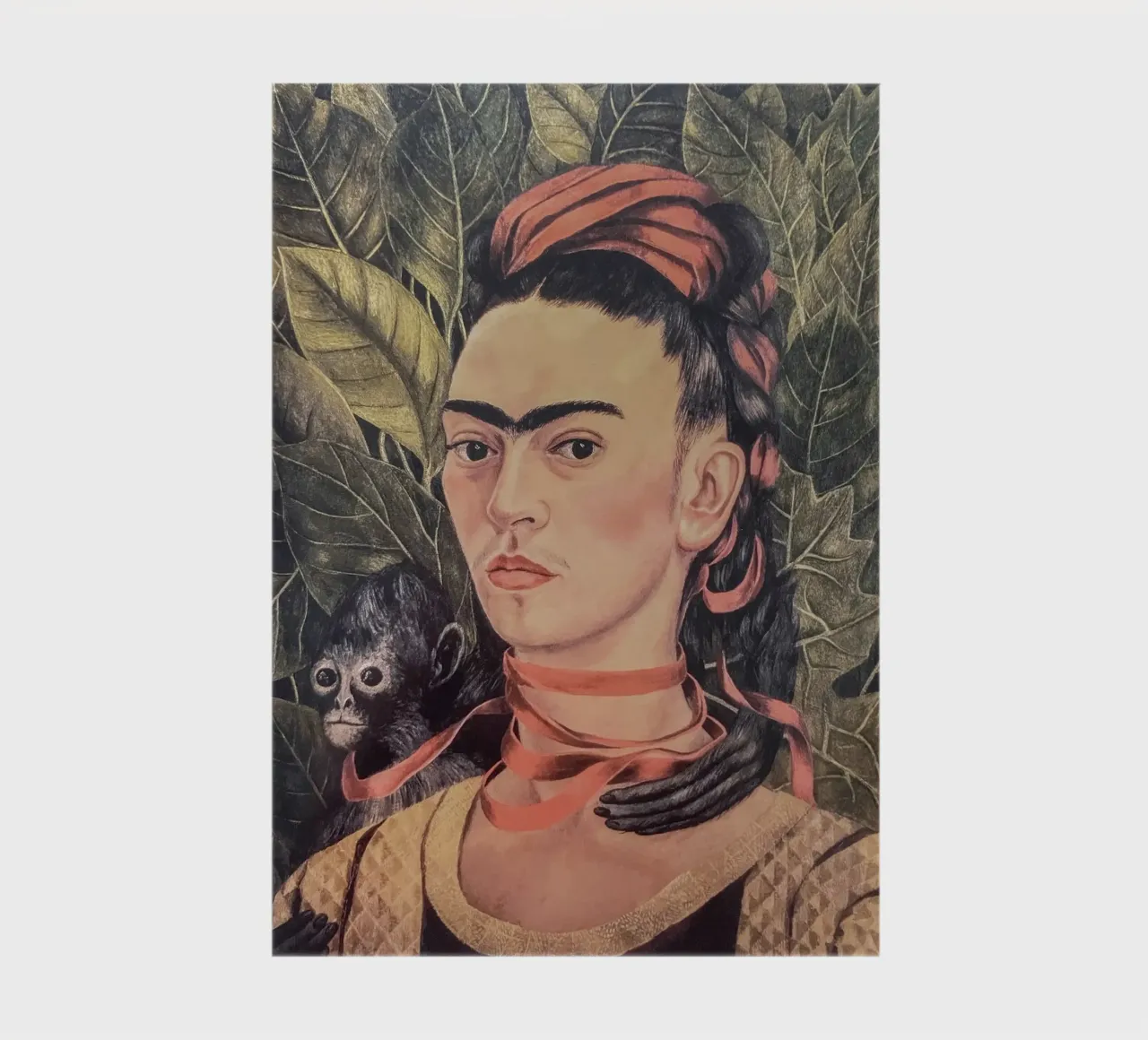 Portrait Frida Kahlo with monkey notebook by Carinaprint