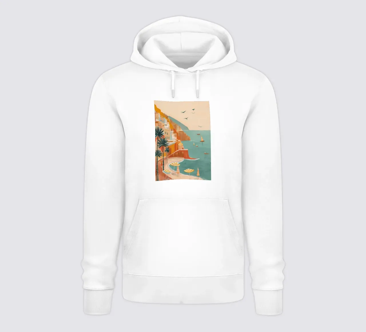 Striped sails in turquoise calm felpa con cappuccio da Luca