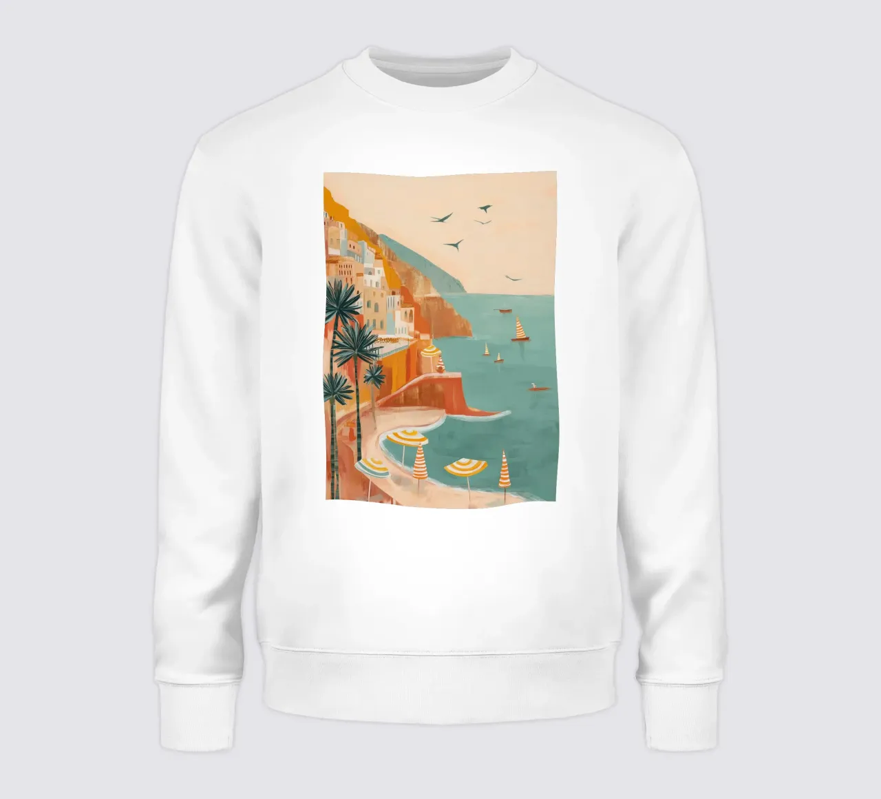 Striped sails in turquoise calm felpa da Luca