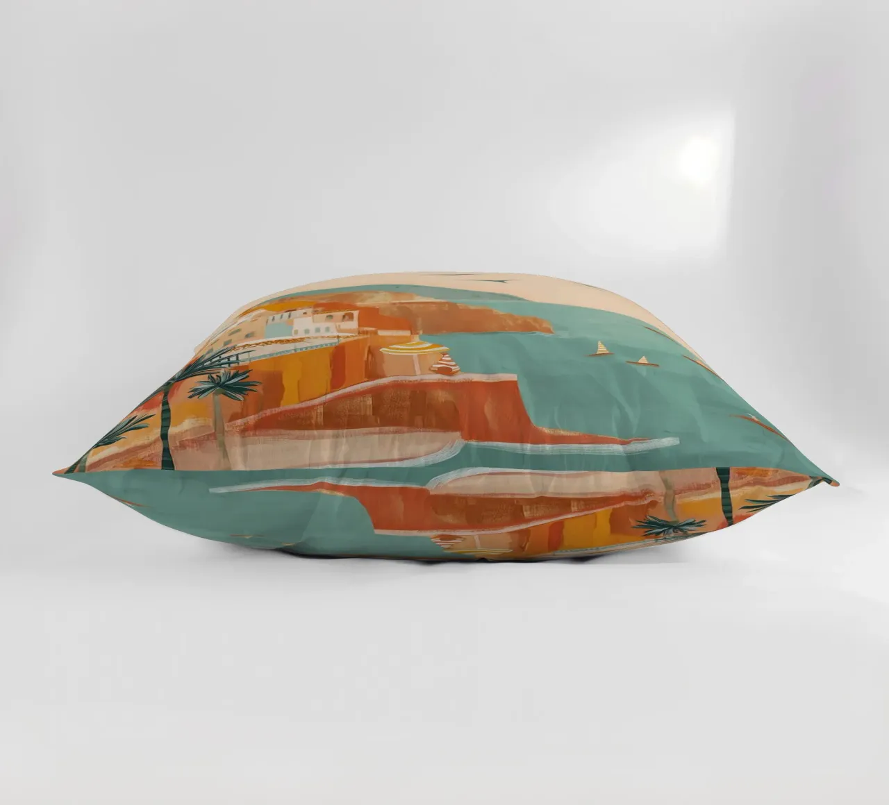Striped sails in turquoise calm cuscino da Luca