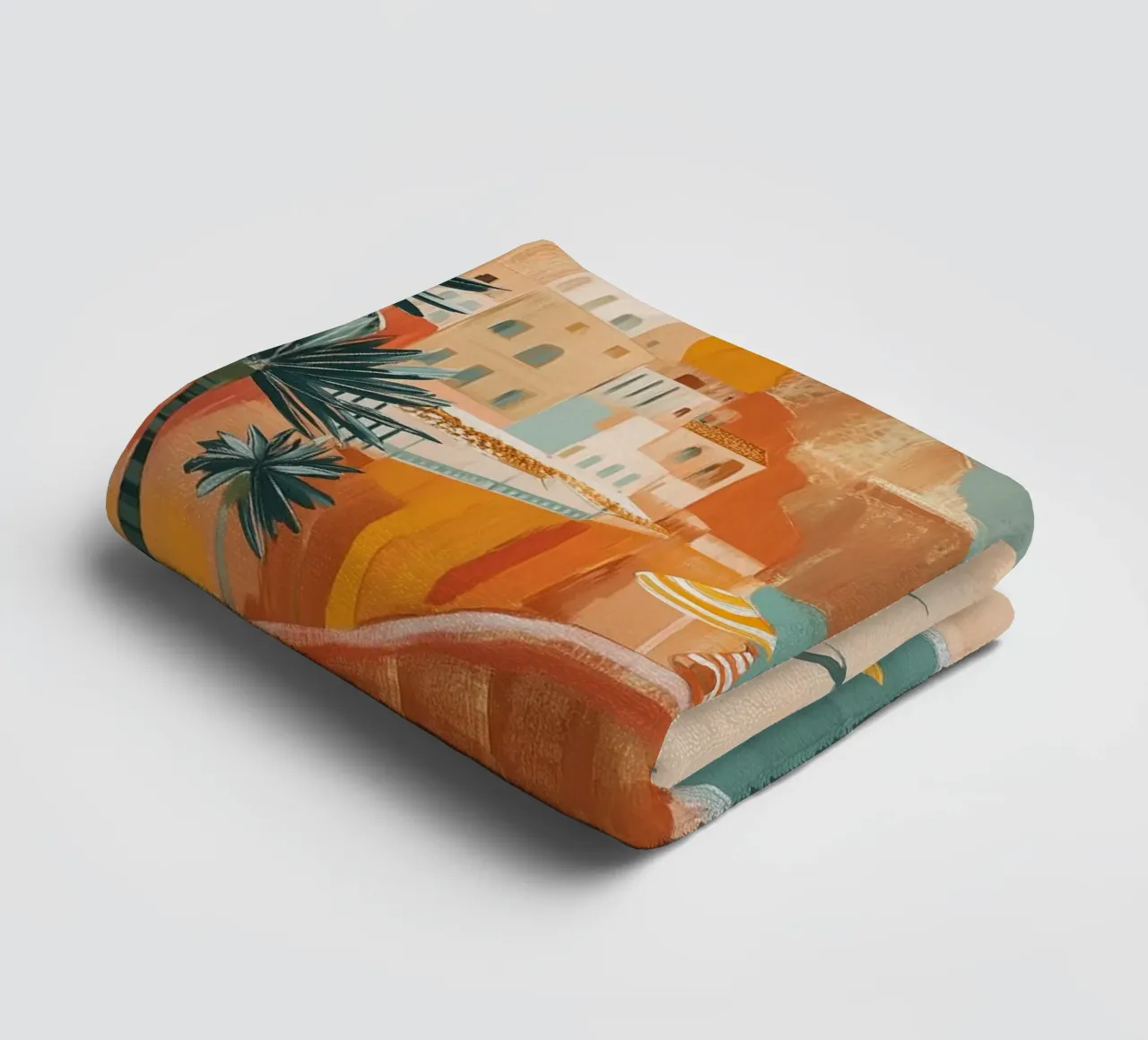 Striped sails in turquoise calm asciugamano da bagno da Luca