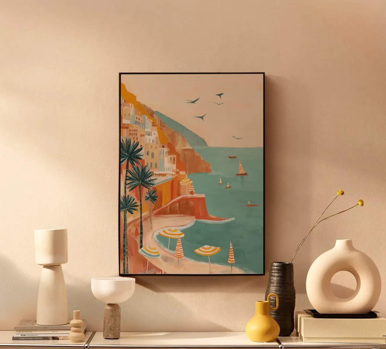 Striped sails in turquoise calm plexiglass da Luca