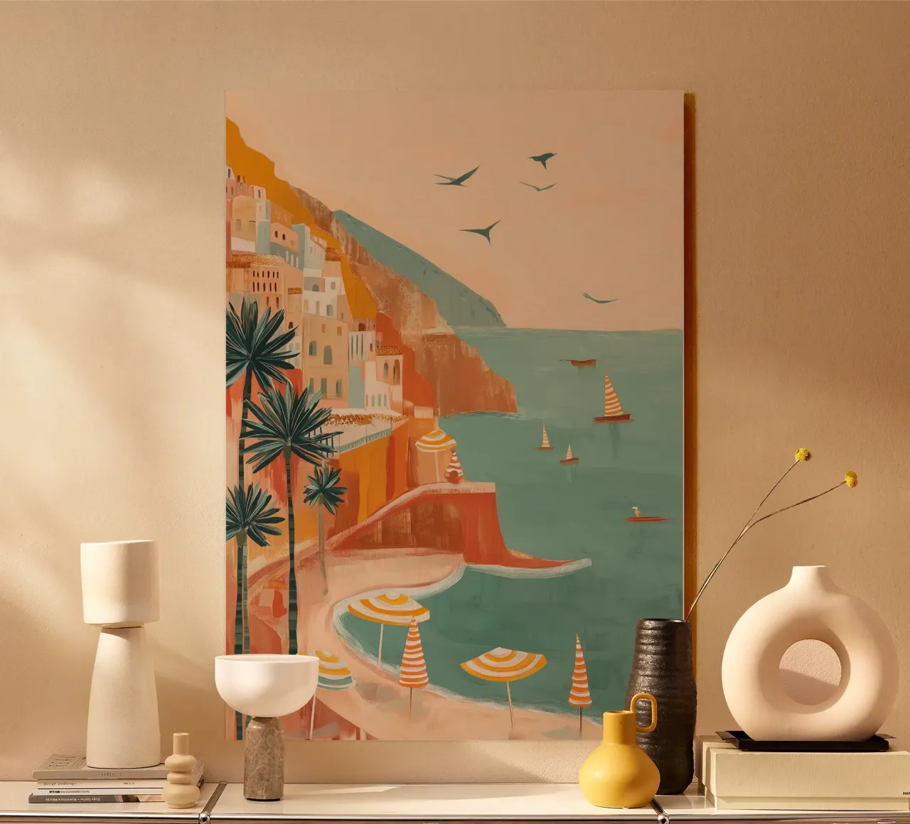 Striped sails in turquoise calm alluminio dibond da Luca