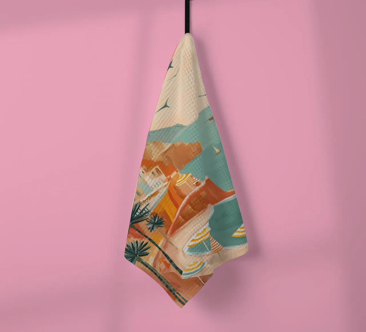 Striped sails in turquoise calm canovaccio da cucina da Luca