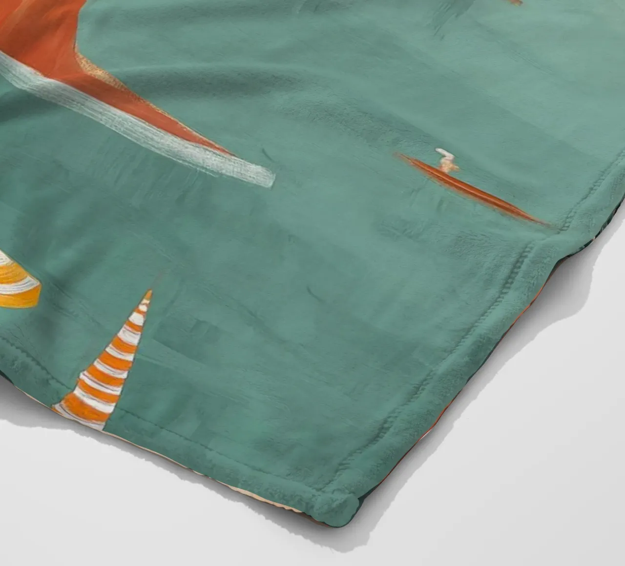 Striped sails in turquoise calm coperta in pile da Luca