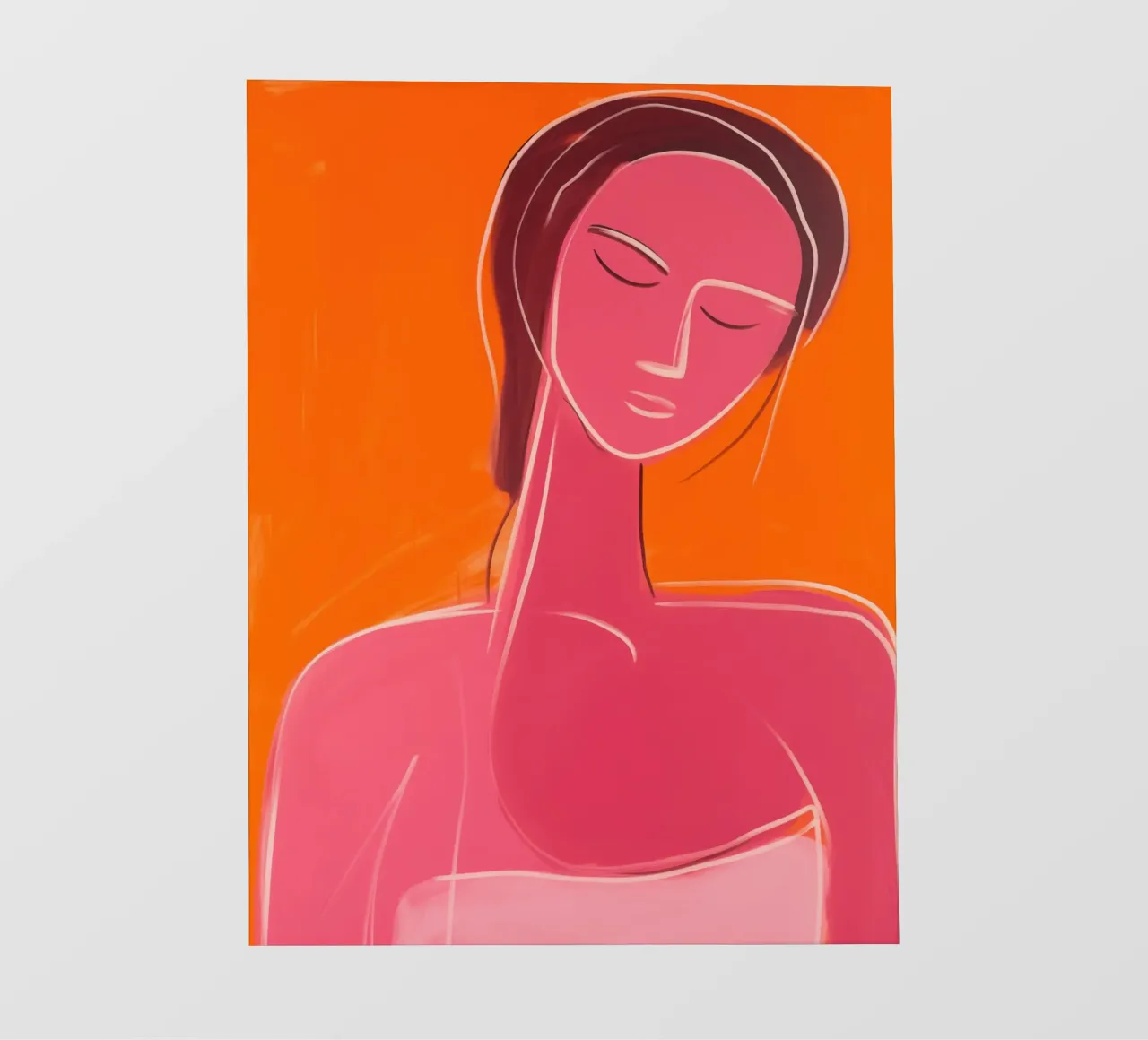 Donna benessere | Serenity in rosso-arancio pellicola backlit da Autofocus