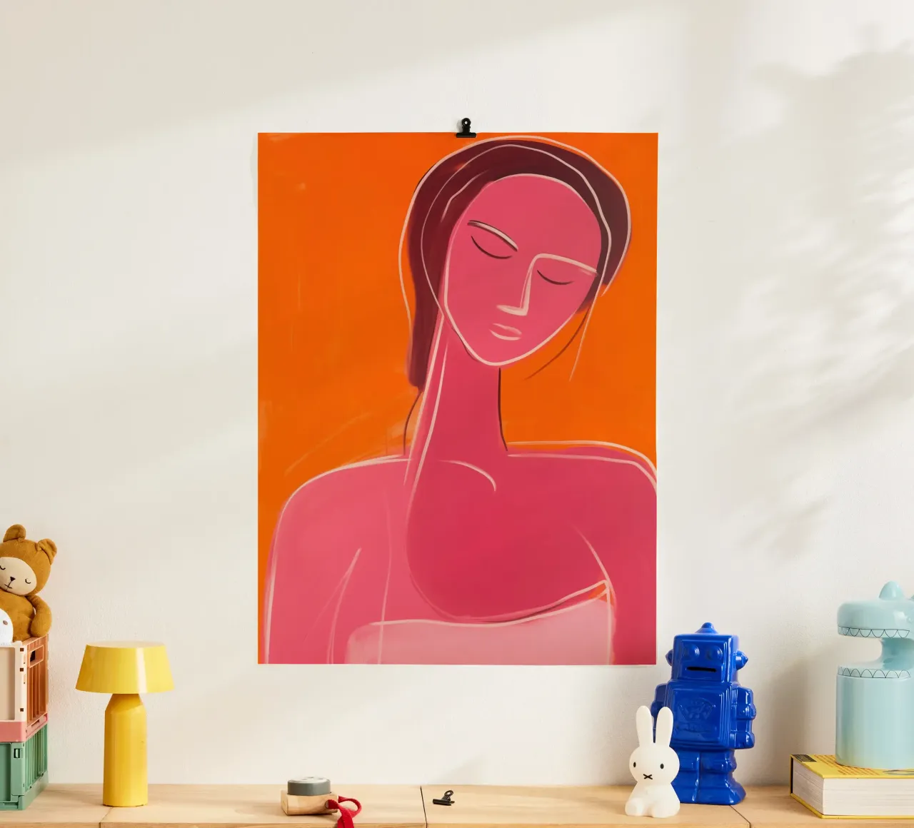 Donna benessere | Serenity in rosso-arancio carta hahnemühle da Autofocus