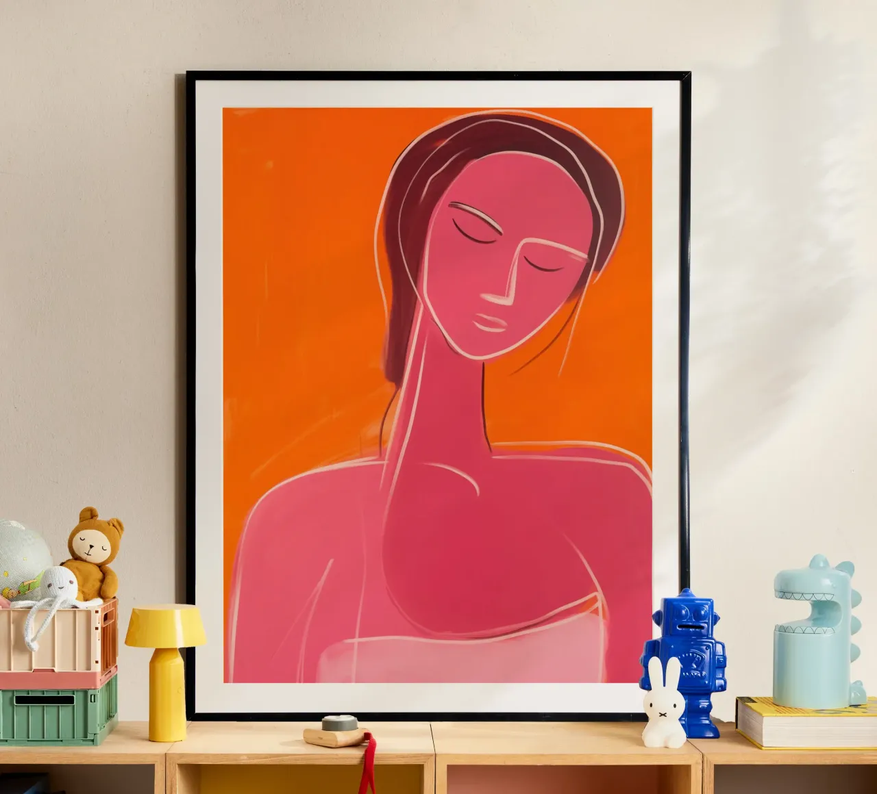 Donna benessere | Serenity in rosso-arancio carta hahnemühle da Autofocus