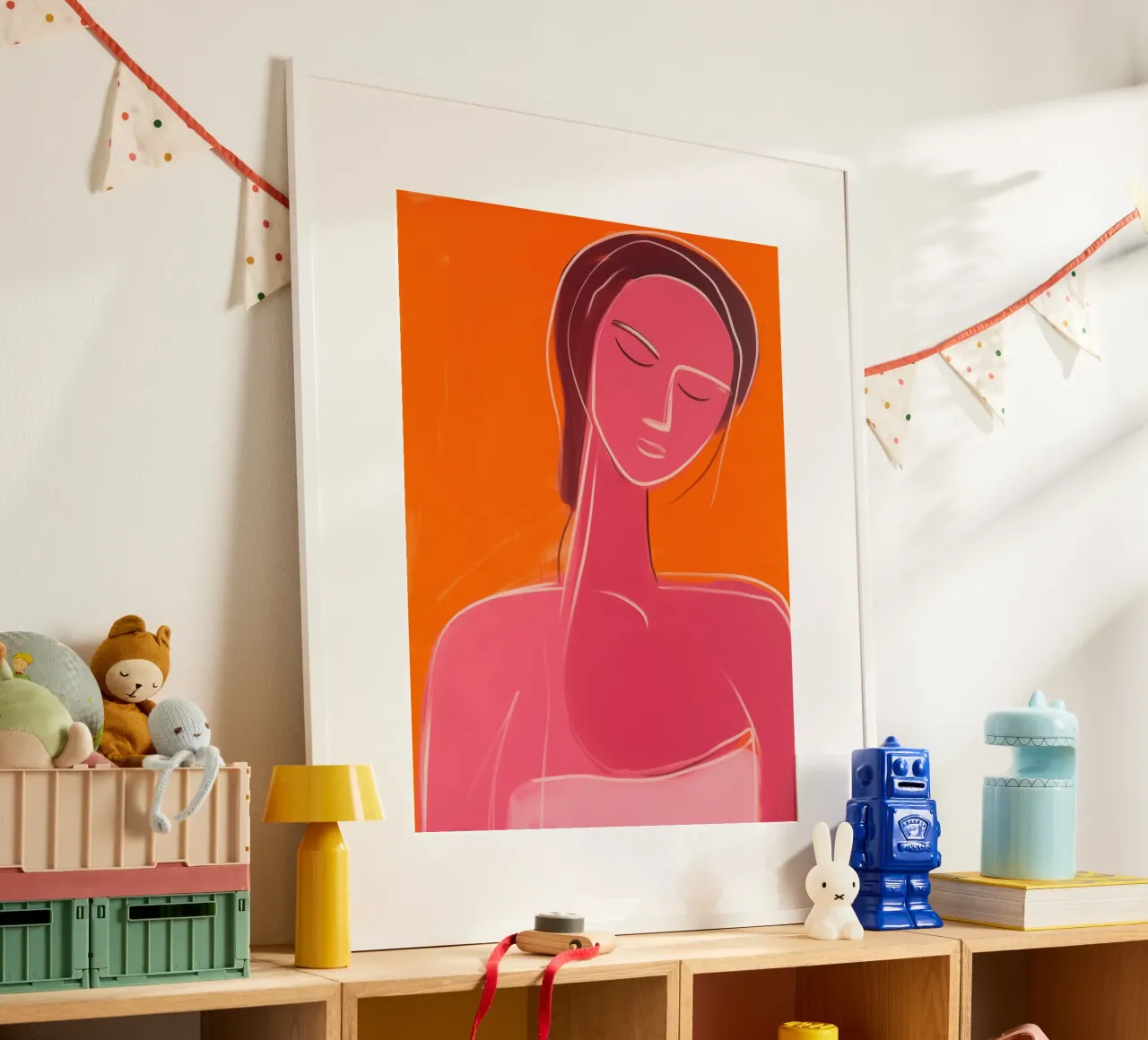 Donna benessere | Serenity in rosso-arancio carta hahnemühle da Autofocus