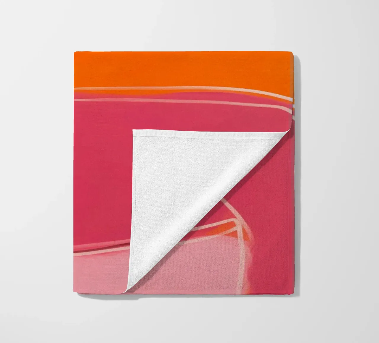 Donna benessere | Serenity in rosso-arancio telo mare da Autofocus