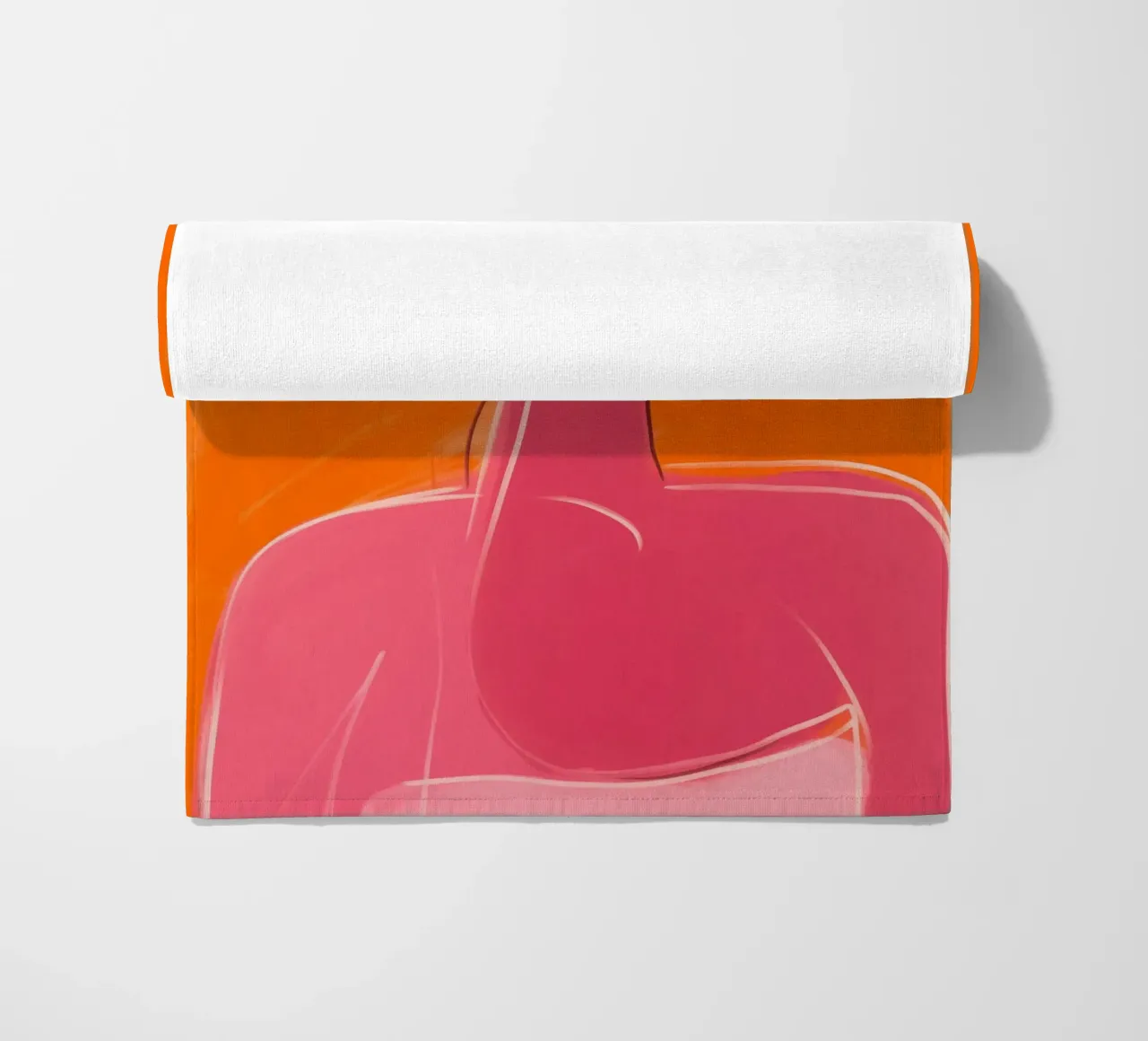 Donna benessere | Serenity in rosso-arancio telo mare da Autofocus