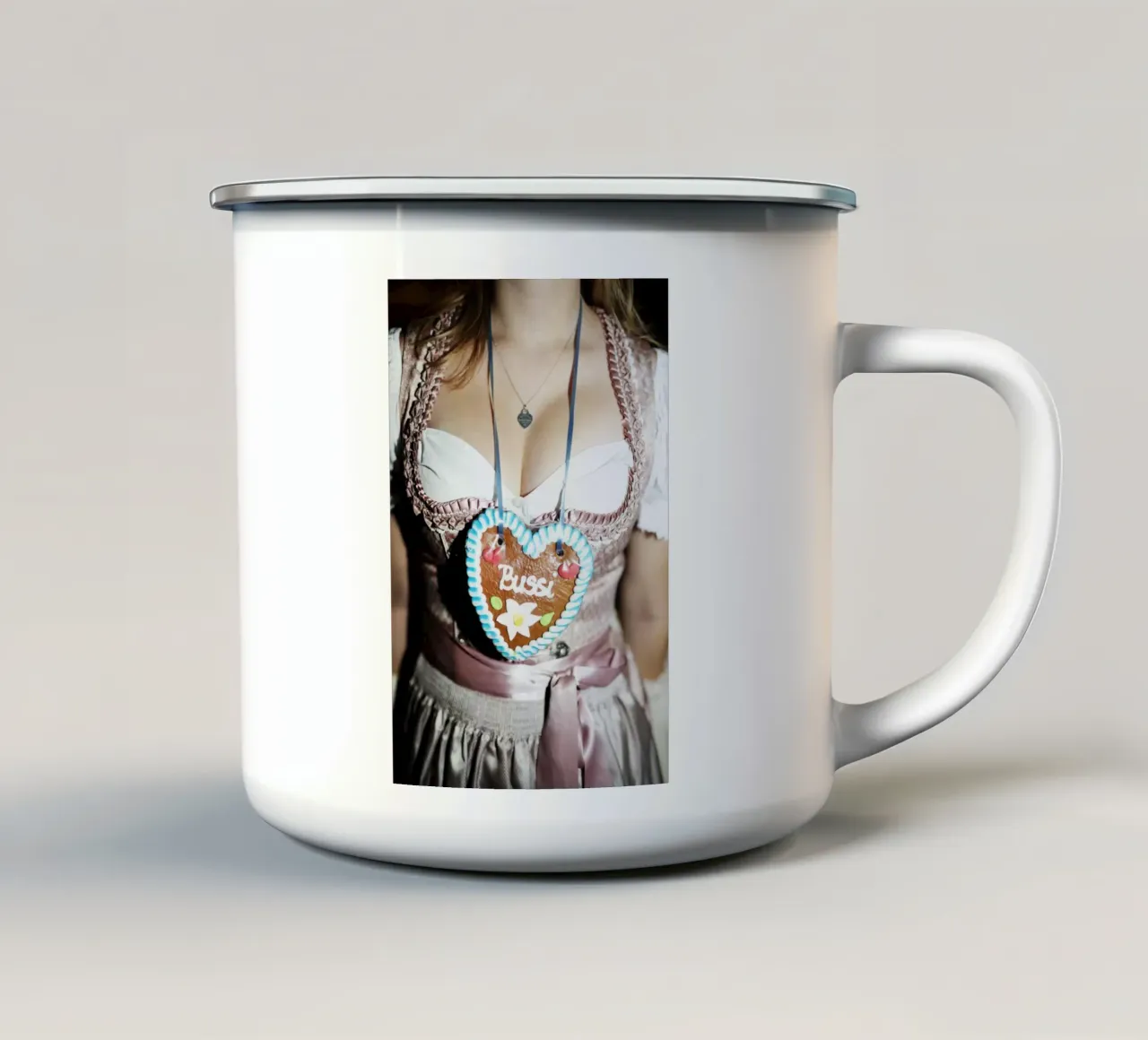 Cuore di pan di zenzero Oktoberfest tazza in smalto da fotokunst