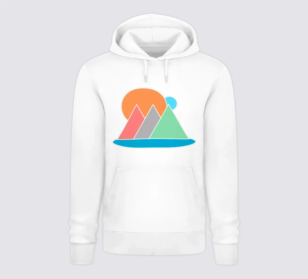 Forme geometriche minimali Paesaggio felpa con cappuccio da sillyindustries