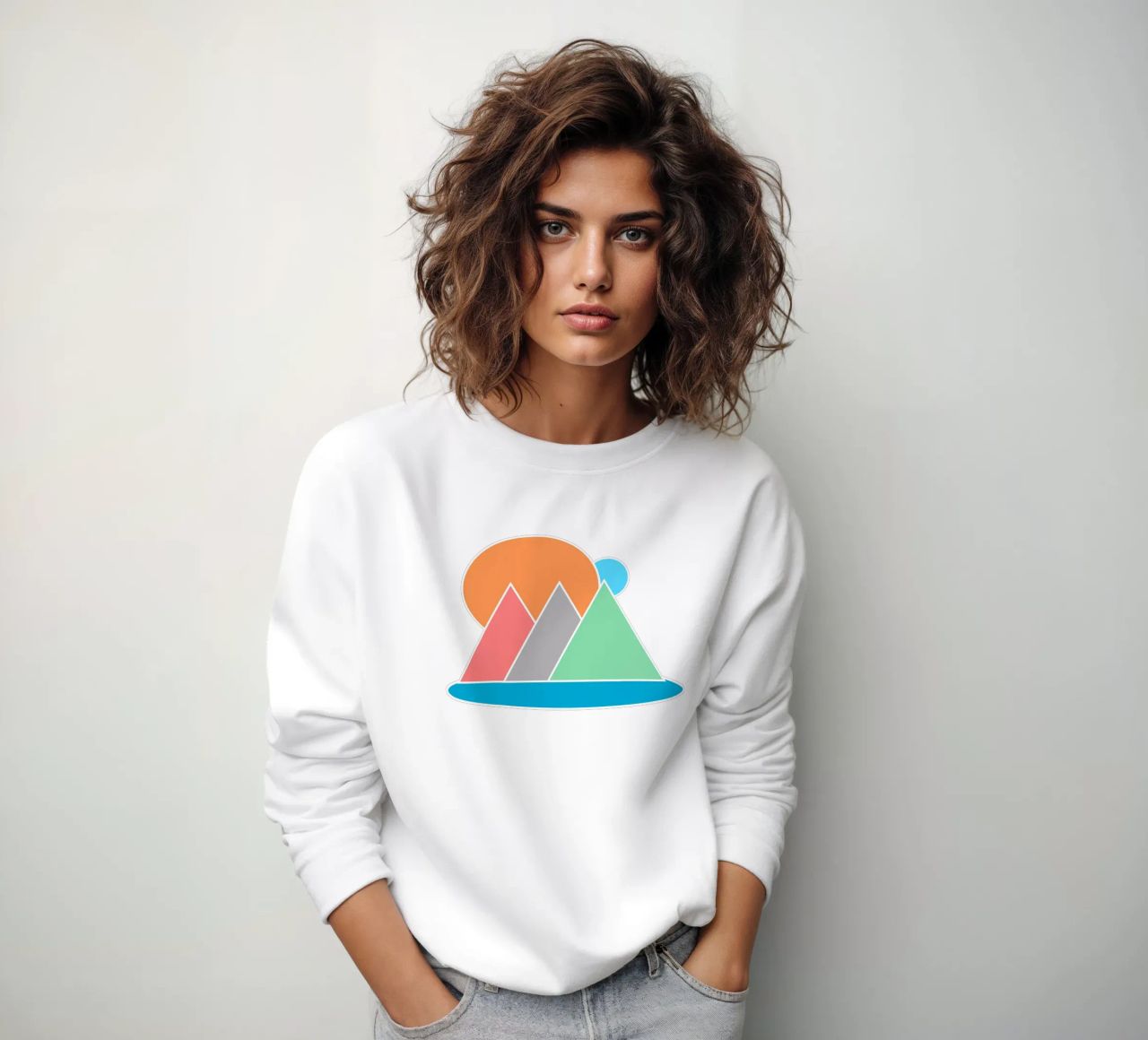 Forme geometriche minimali Paesaggio felpa da sillyindustries