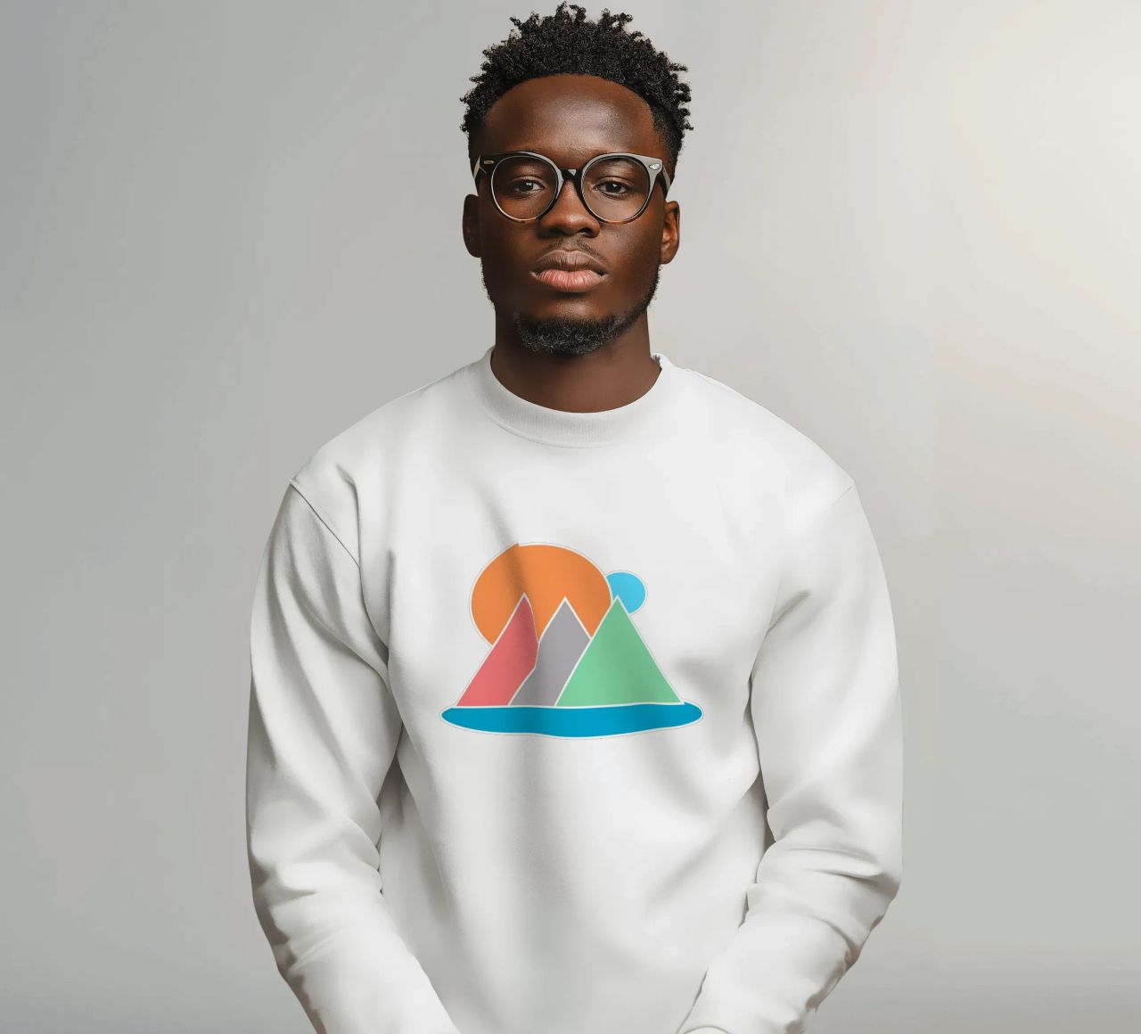 Forme geometriche minimali Paesaggio felpa da sillyindustries