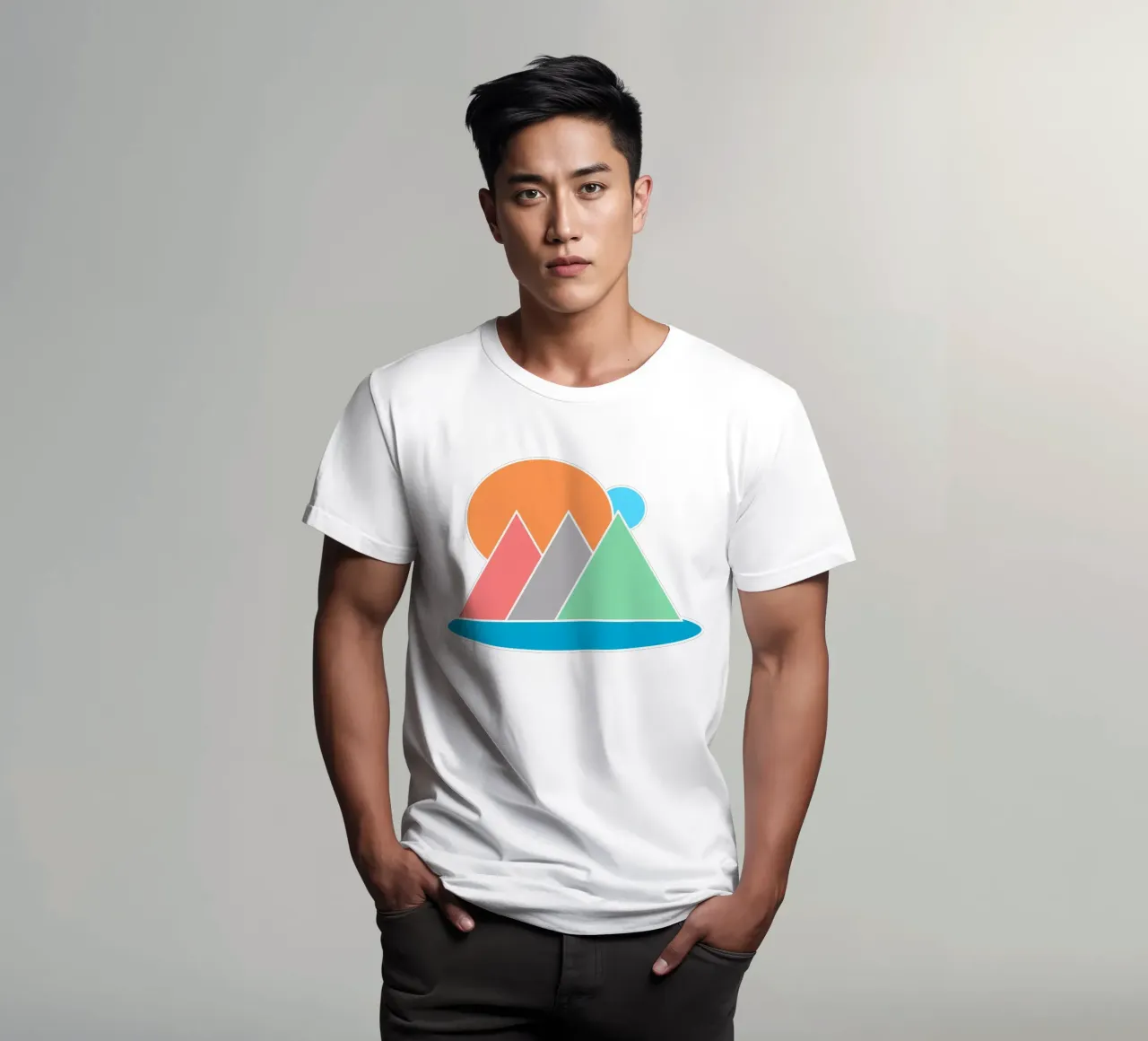 Forme geometriche minimali Paesaggio t-shirt da sillyindustries