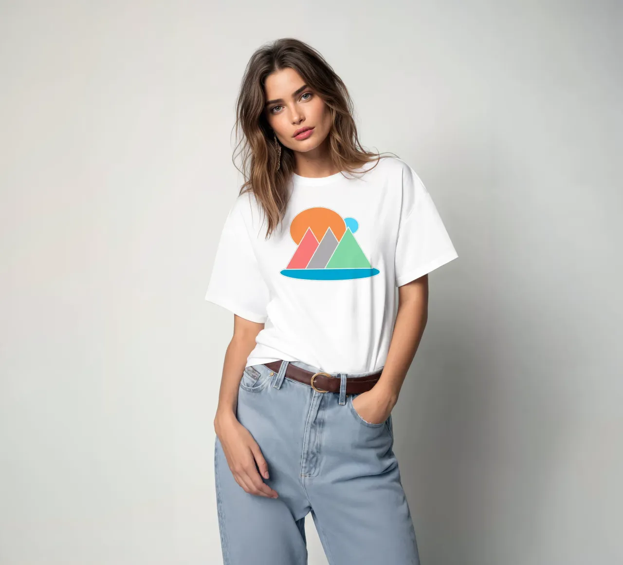 Forme geometriche minimali Paesaggio t-shirt da sillyindustries