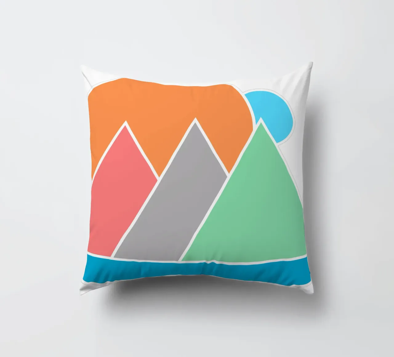 Forme geometriche minimali Paesaggio cuscino da sillyindustries