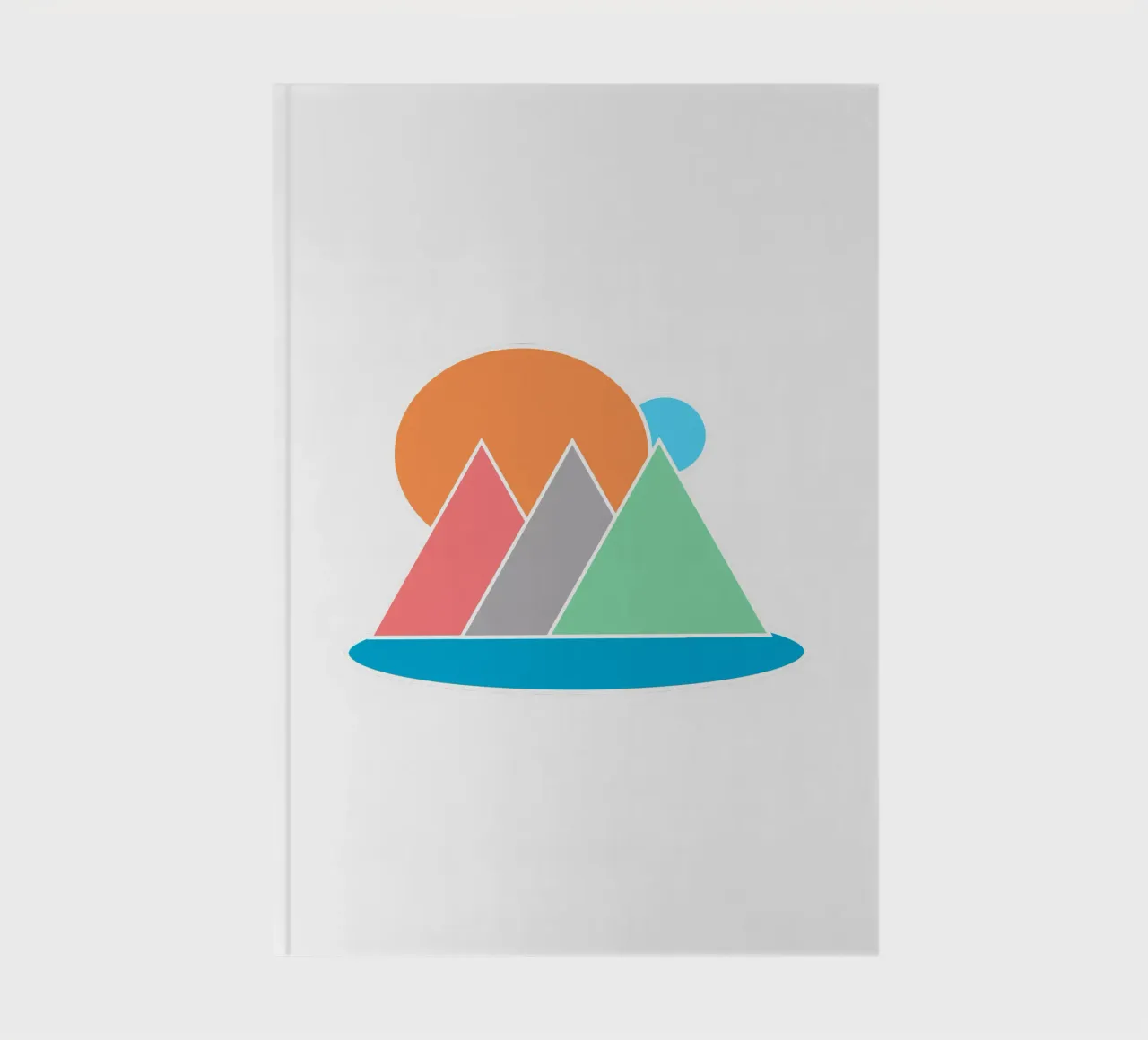 Minimal Geometric Shapes Landscape notebook by sillyindustries