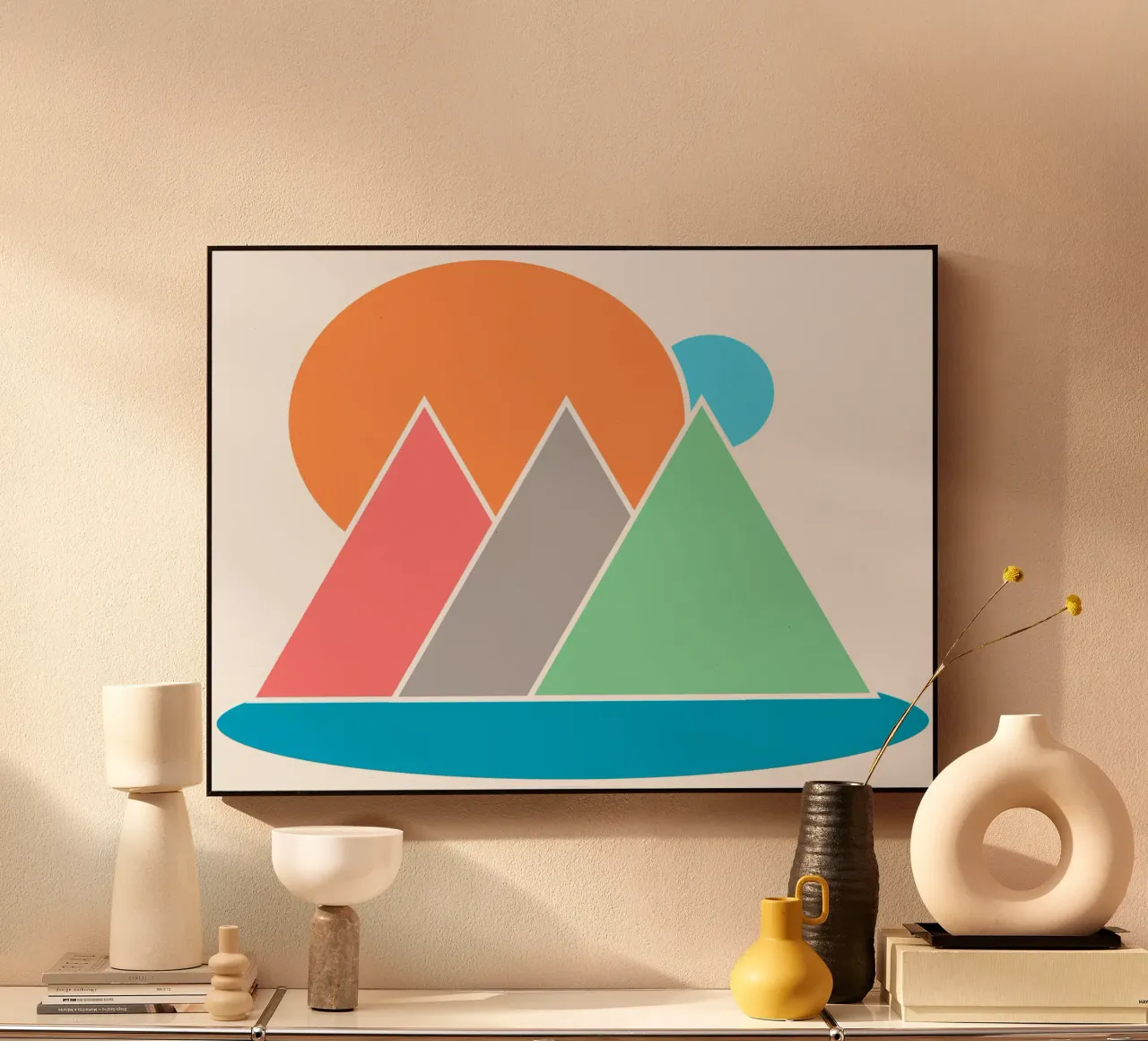 Forme geometriche minimali Paesaggio alluminio dibond da sillyindustries