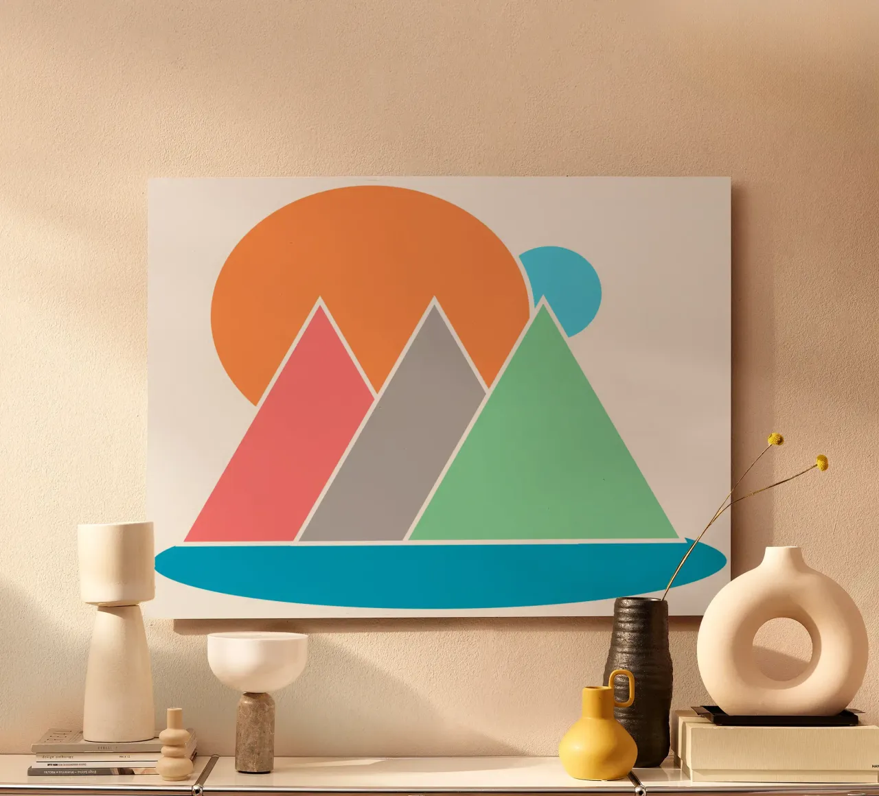 Forme geometriche minimali Paesaggio alluminio dibond da sillyindustries