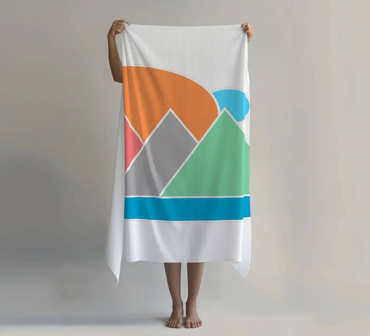 Forme geometriche minimali Paesaggio telo mare da sillyindustries