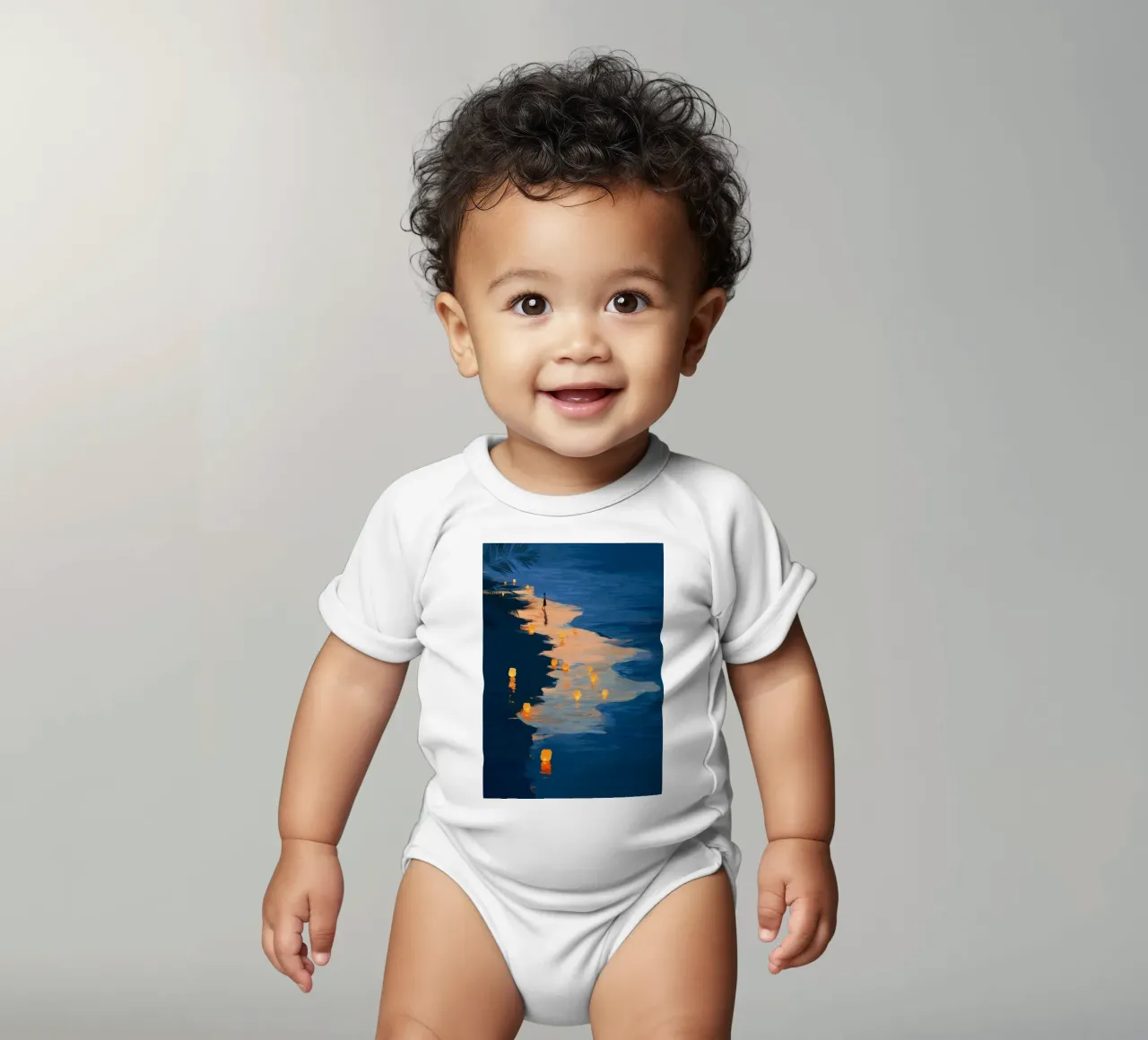 A Soft Map Home body neonato maniche corte da Luca