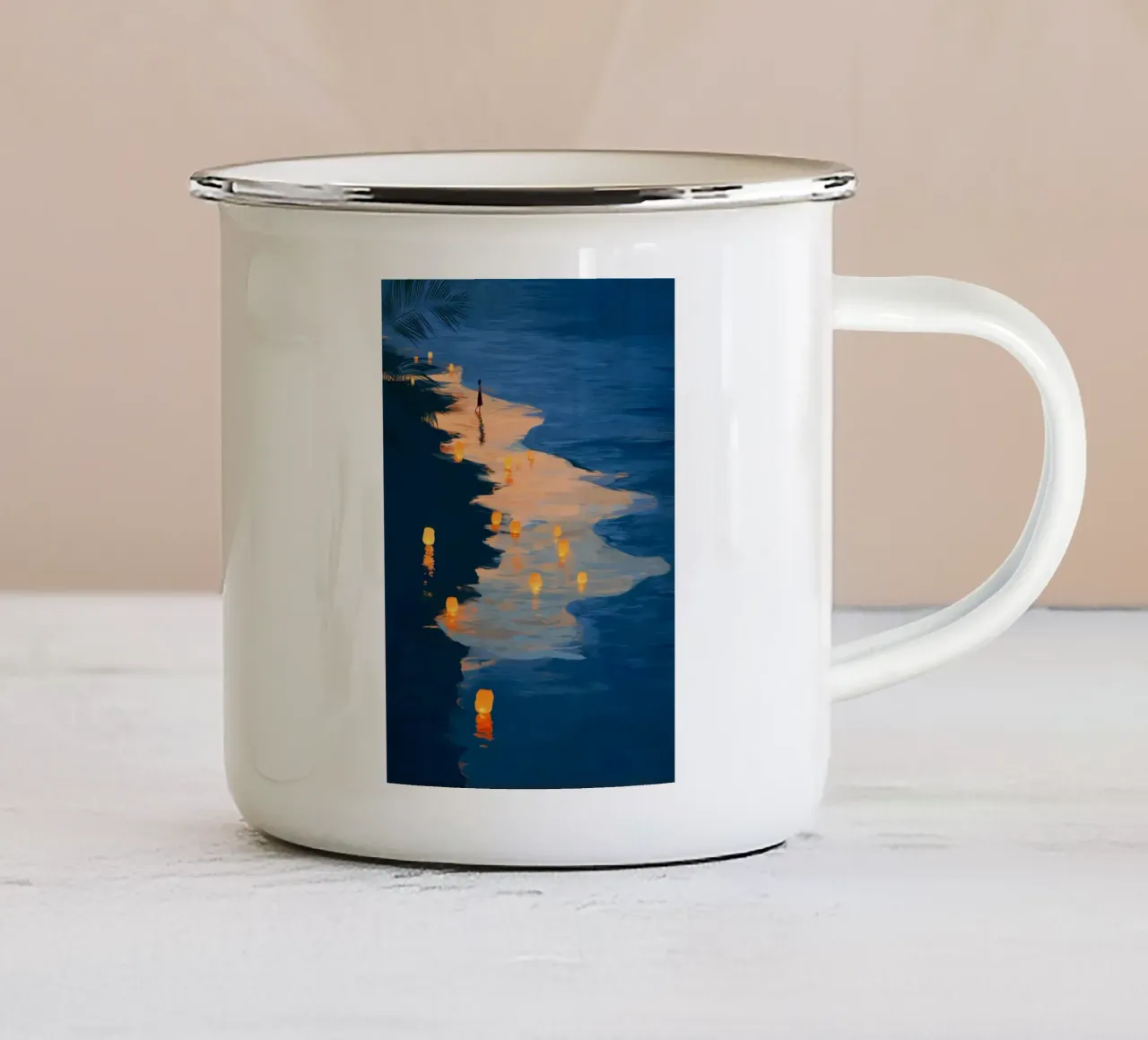 A Soft Map Home emaille mok van Luca
