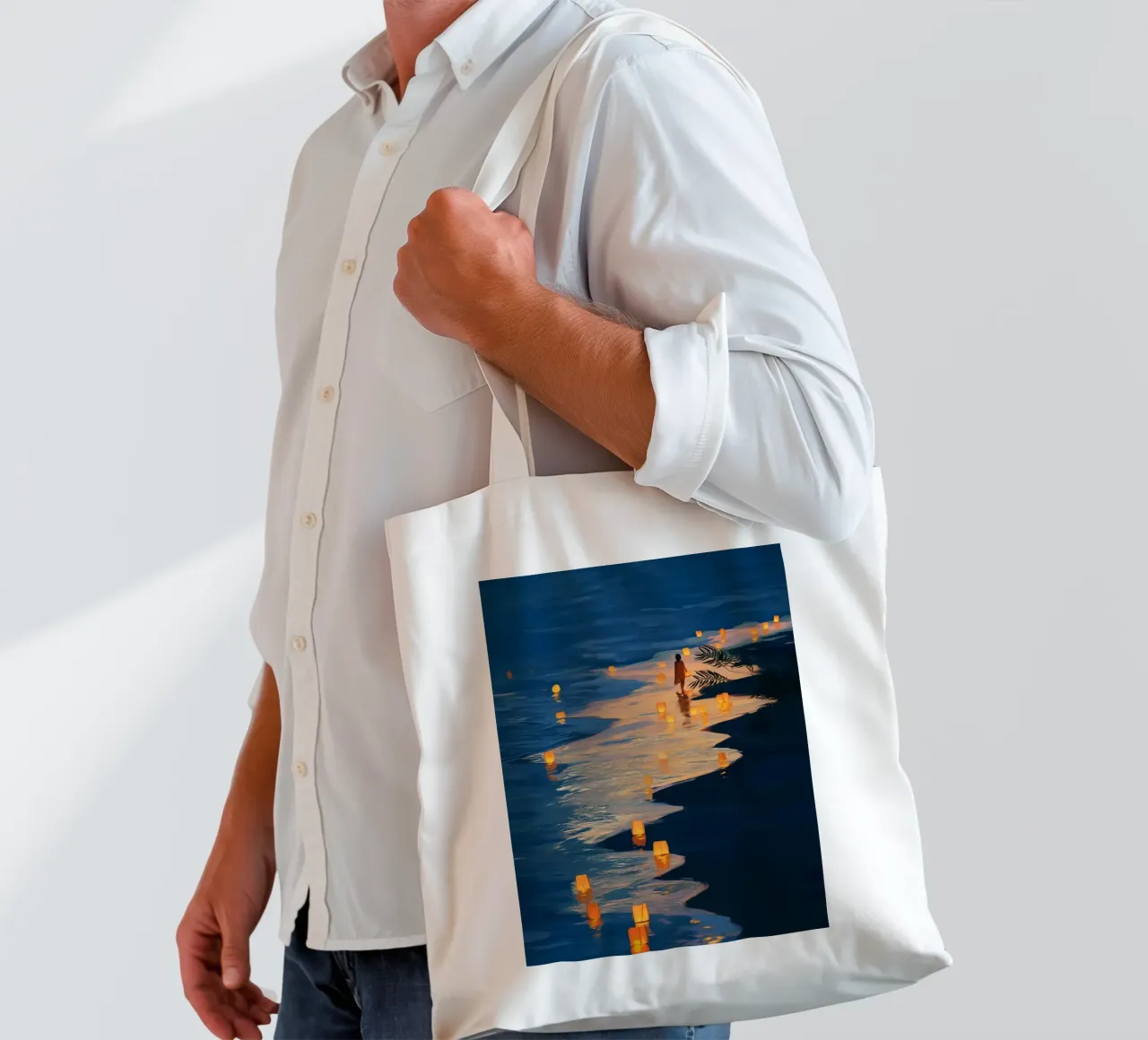 The Shore Remembered the Way borsa in juta da Luca