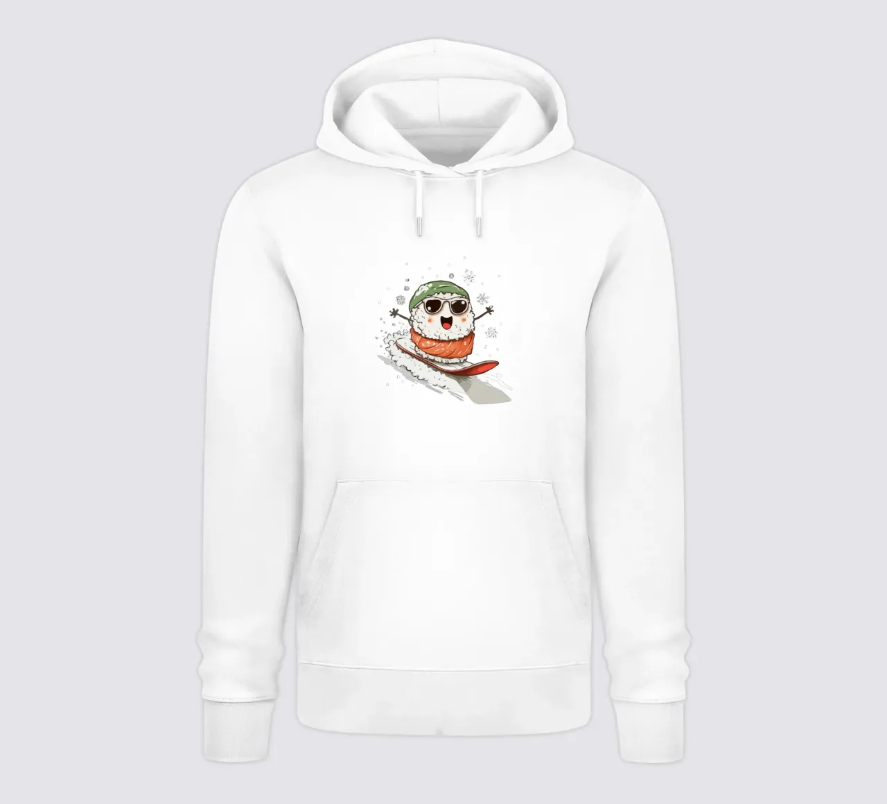 sushi snowboard felpa con cappuccio da edsonramosart