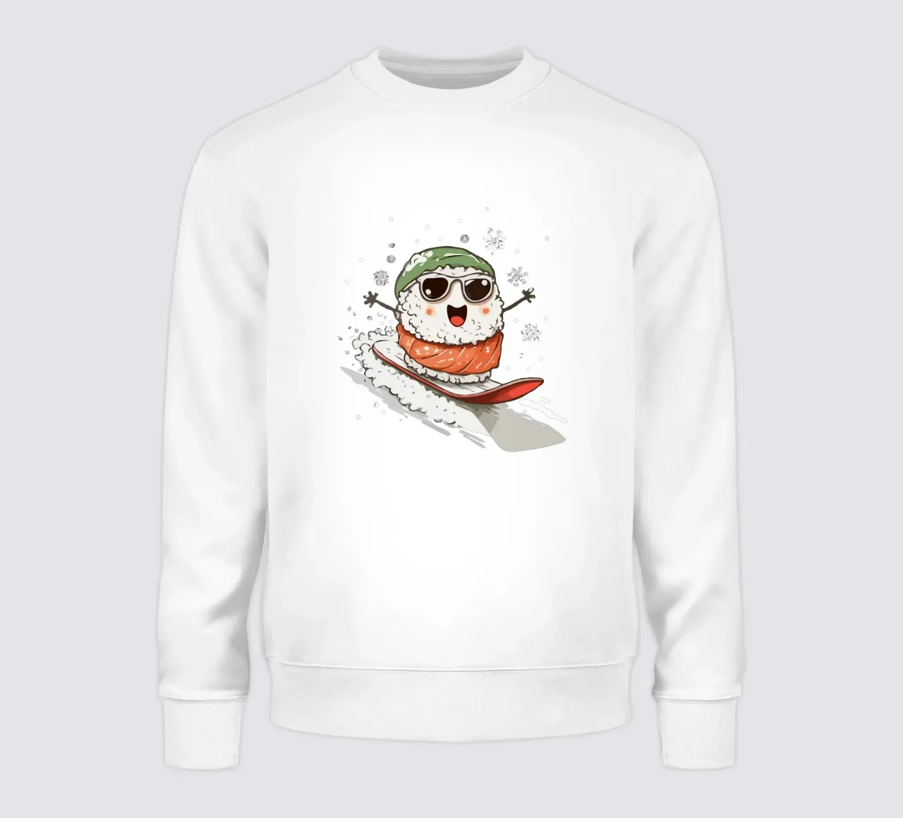 sushi snowboard felpa da edsonramosart
