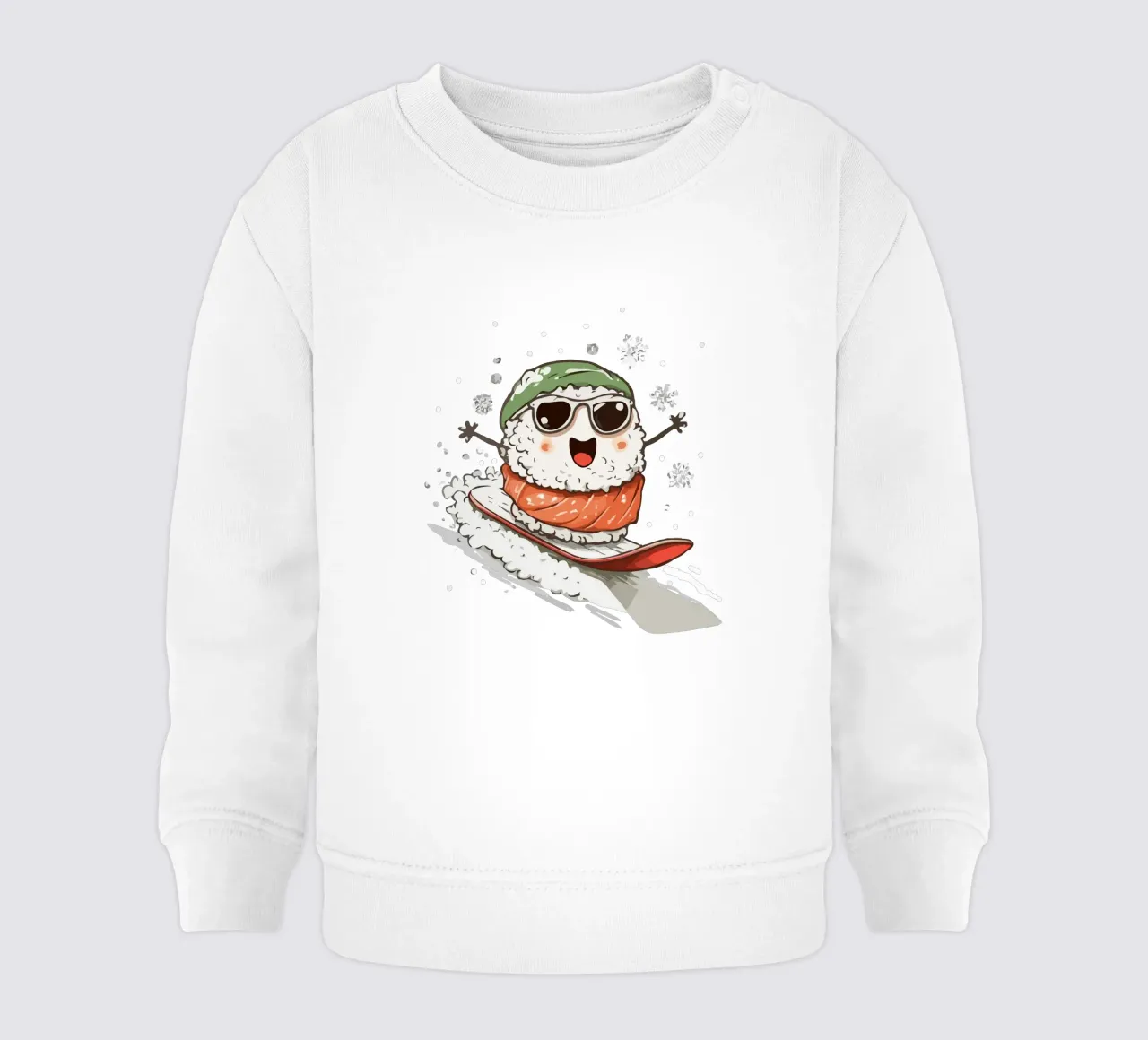 sushi snowboard felpa neonato da edsonramosart