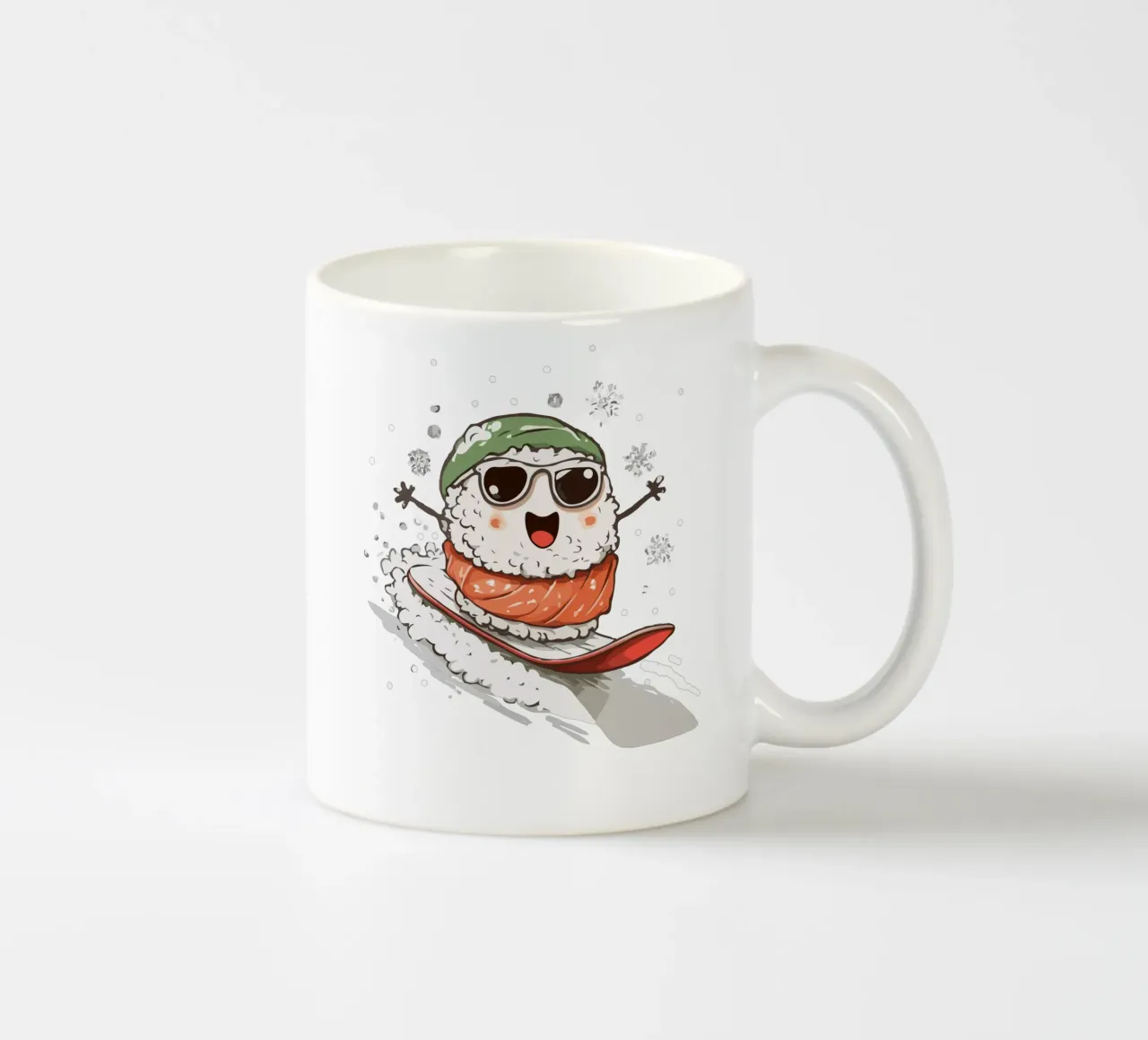 sushi snowboard tazza in ceramica da edsonramosart