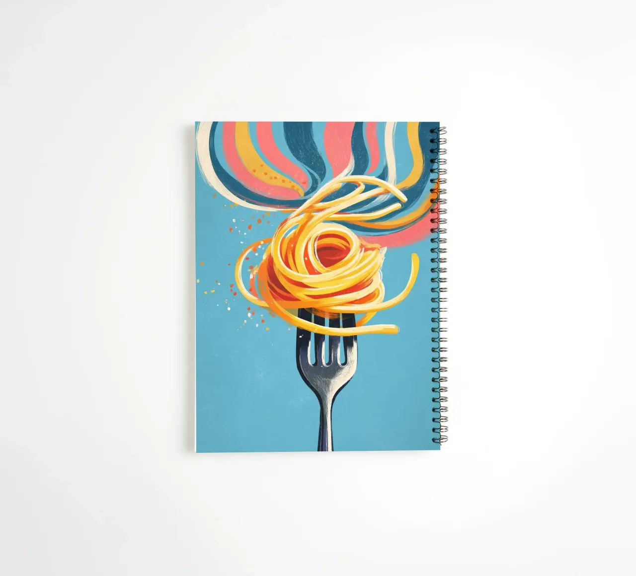 Twirl of Sunshine Pasta spiral notebook by Luca