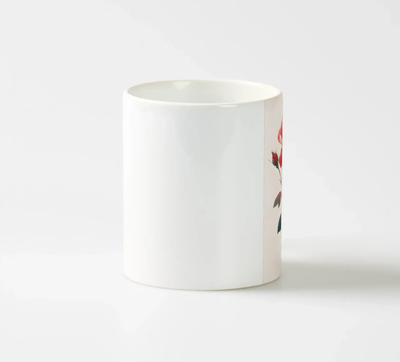 Pittura digitale minimalista di fiori di rosa tazza in ceramica da Bloom And Brush