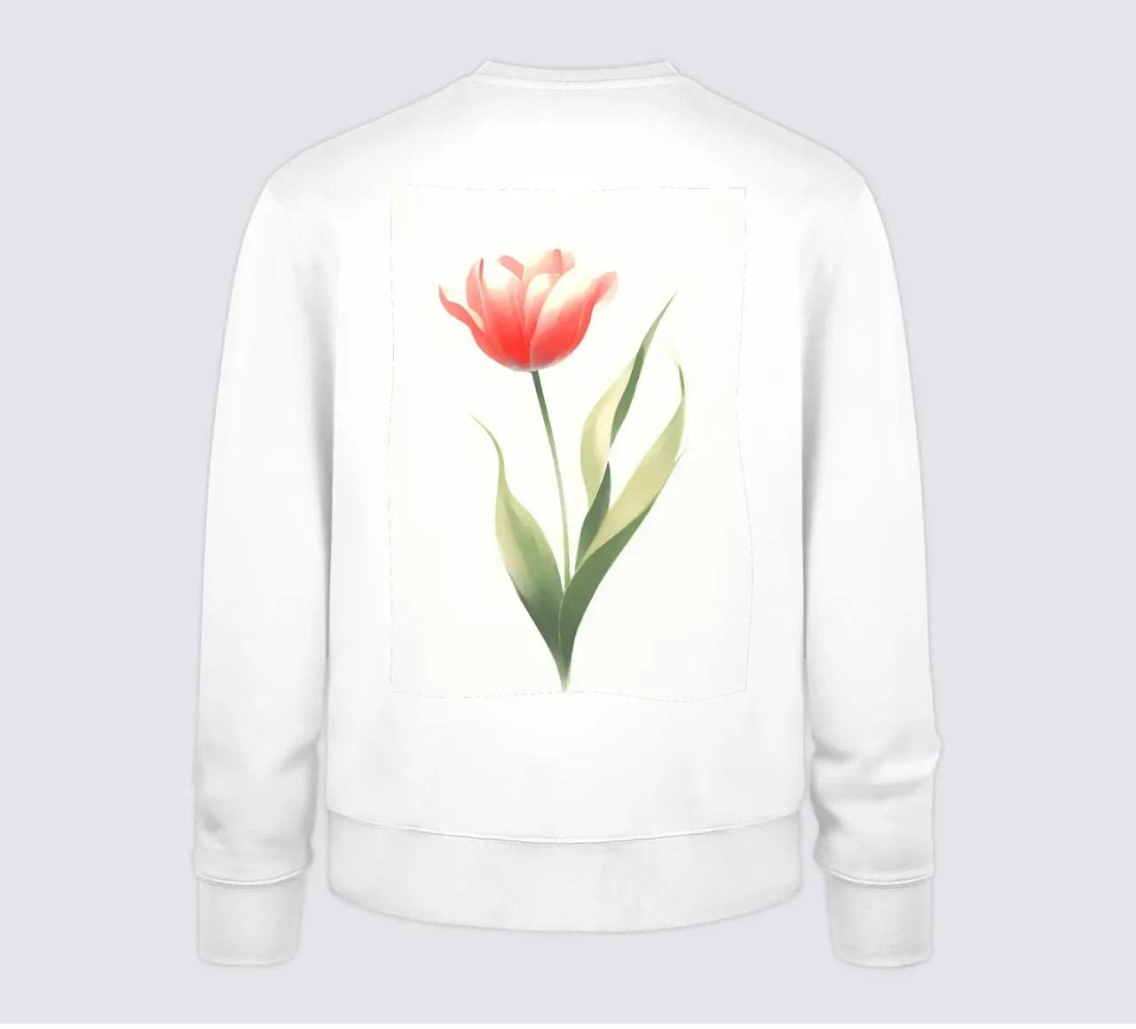 Pittura digitale minimalista di fiori di tulipano felpa da Bloom And Brush