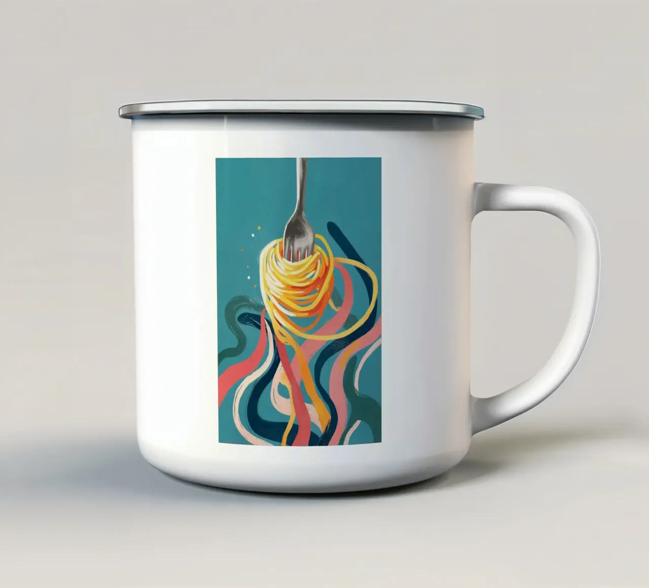 One Perfect Pasta Twirl tazza in smalto da Luca