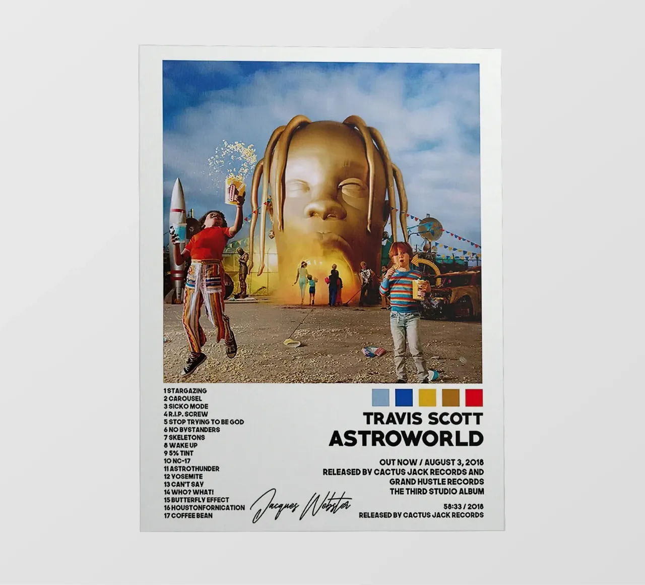 Travis Scott Astroworld telo in pvc da Raptor Metafora