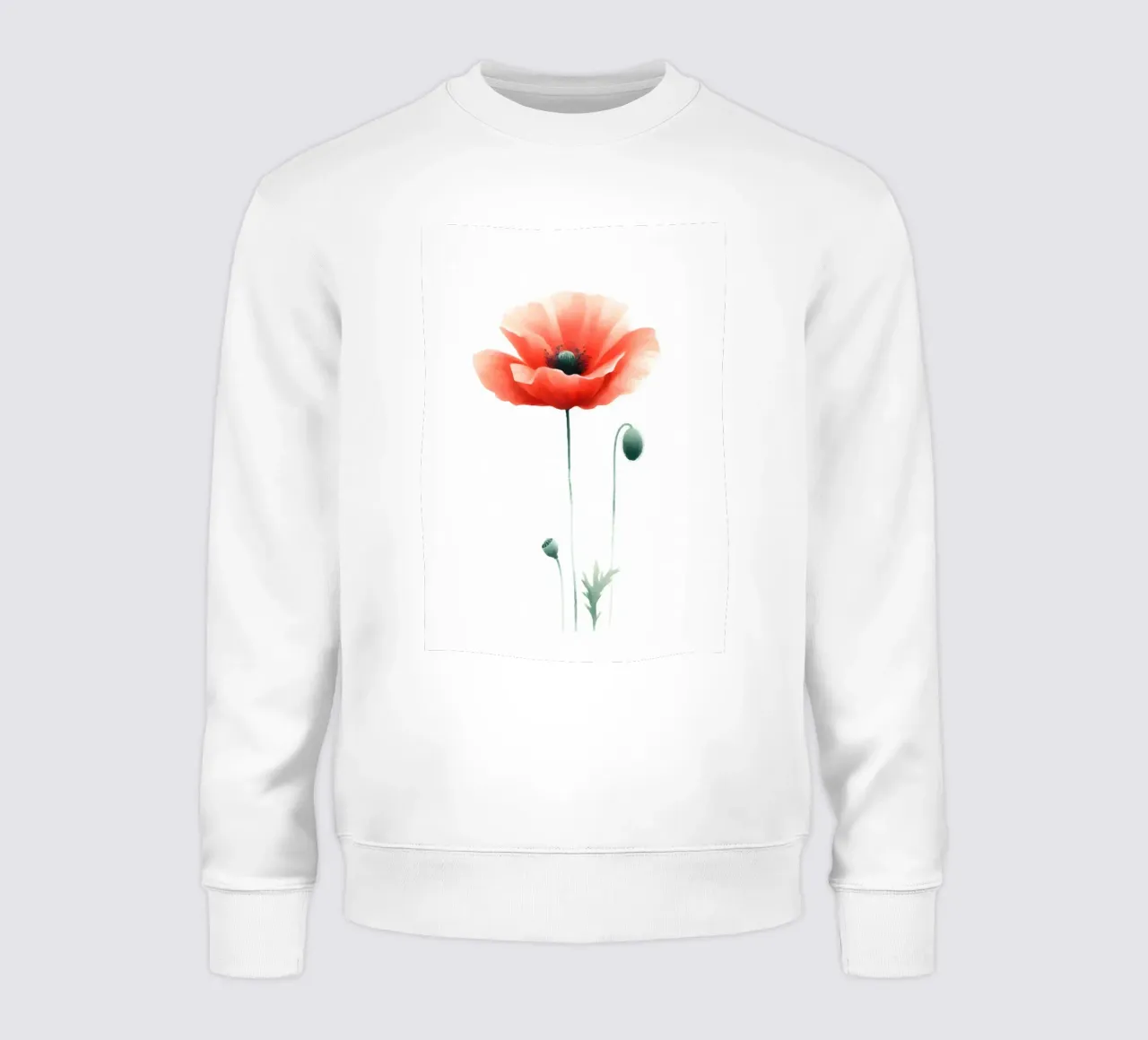 Papavero digitale minimalista (papaver) felpa da Bloom And Brush