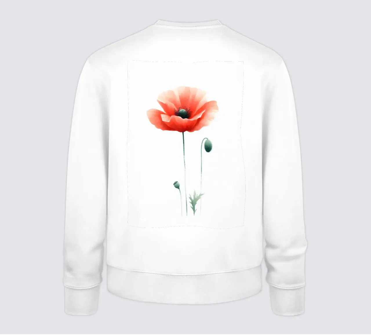 Papavero digitale minimalista (papaver) felpa da Bloom And Brush