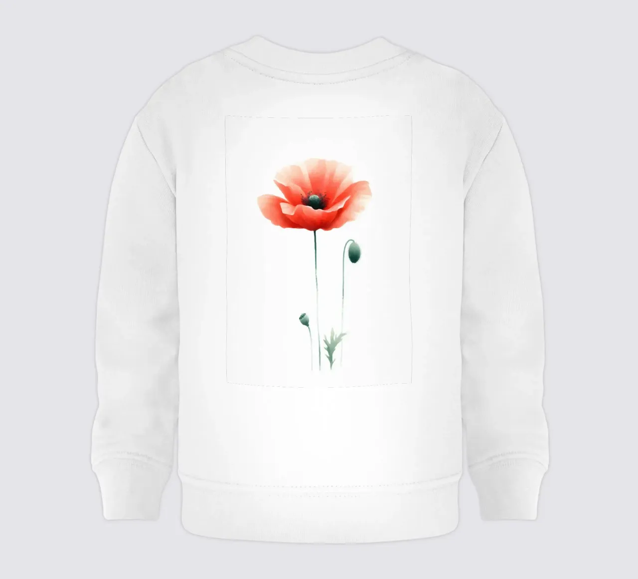 Papavero digitale minimalista (papaver) felpa neonato da Bloom And Brush