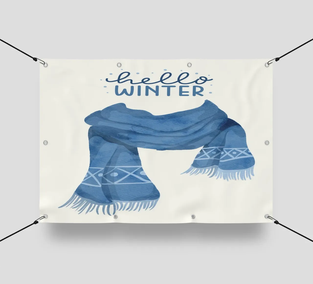 Hello Winter telo in pvc da PinkCandyWalls