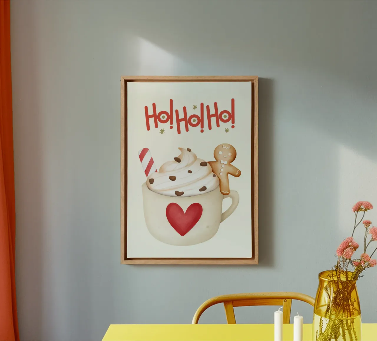 Ho Ho Ho Hot Cocoa Leinwand von PinkCandyWalls